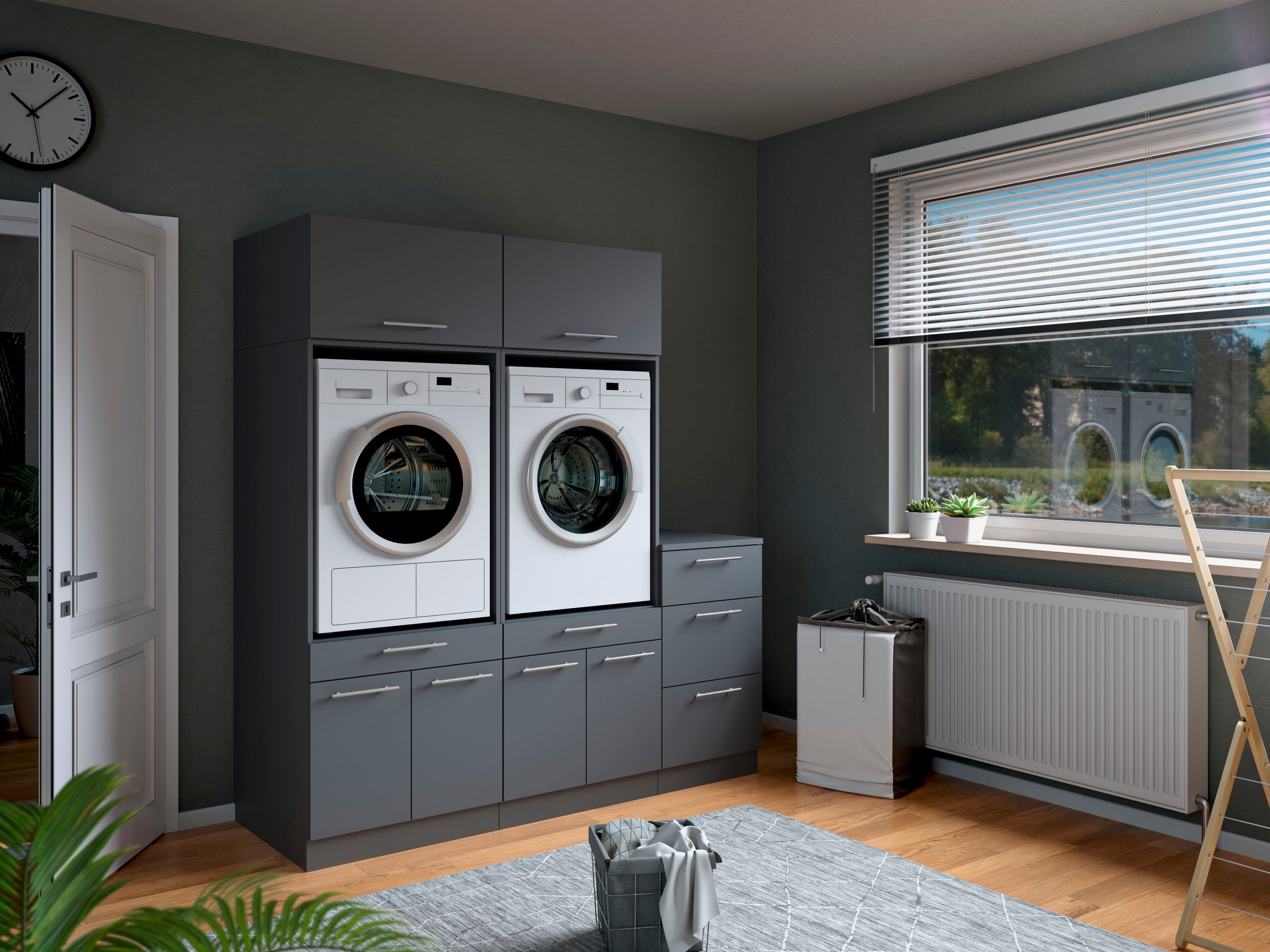 Laundreezy Mehrzweckschrank-Set »Laundreezy, 5-tlg. Mehrzweckschrank-Set B/H/T 186/200/68 cm« 5 Stk. tlg.