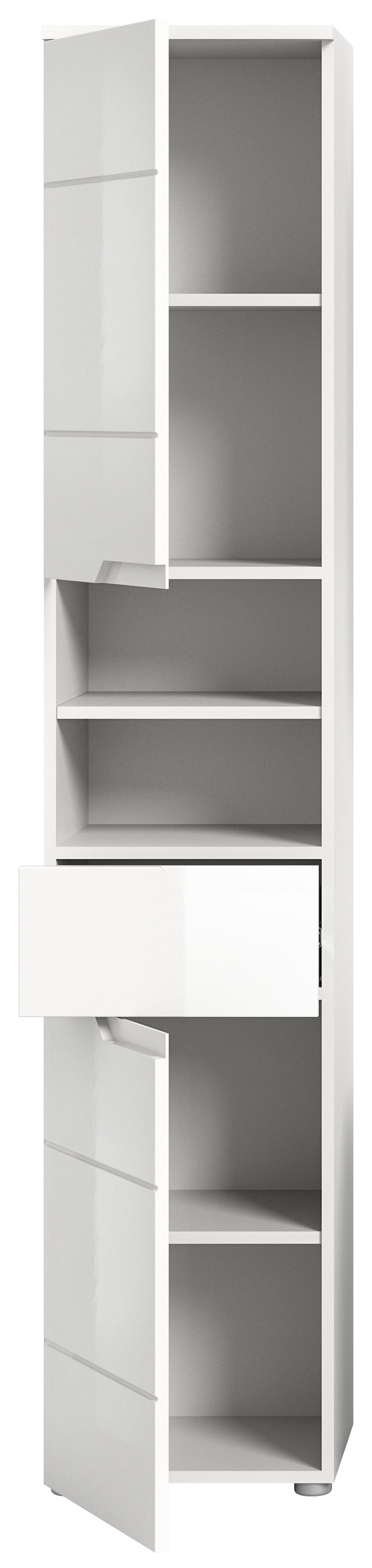 welltime Hochschrank »CAPRI, Höhe 193 cm, 2 Türen mit Soft-Close-Funktion, 1 Schubkasten« Mehrzweckschrank, Universalschrank, Badschrank, Badhochschrank