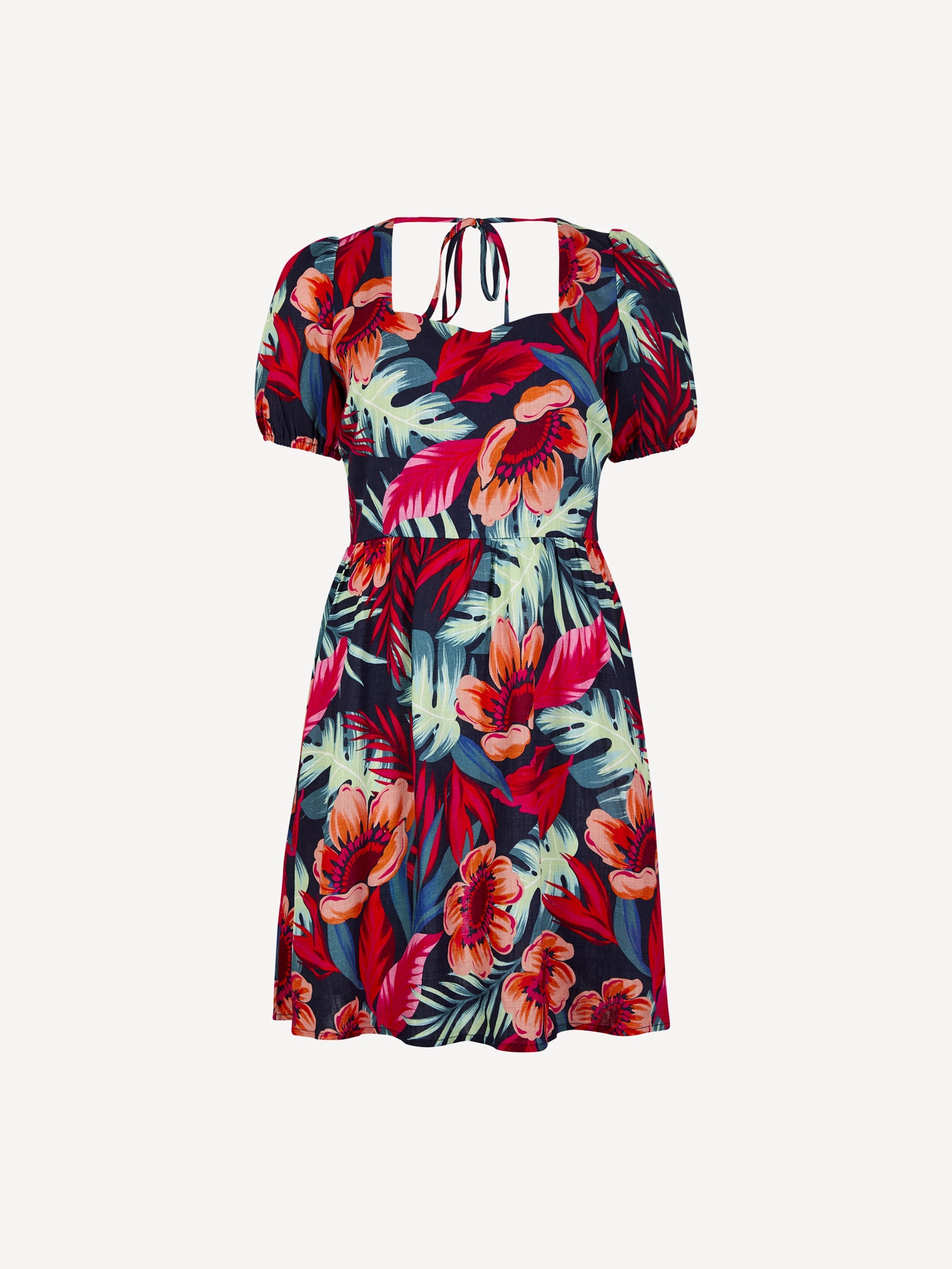 Apricot Minikleid »Mini-Kleid« mit tropischem Blumenmuster