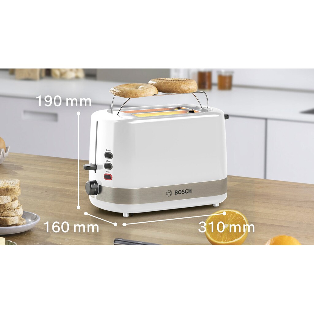 BOSCH Toaster »TAT6A511«, 2 Schlitze, für 2 Scheiben, 800 W