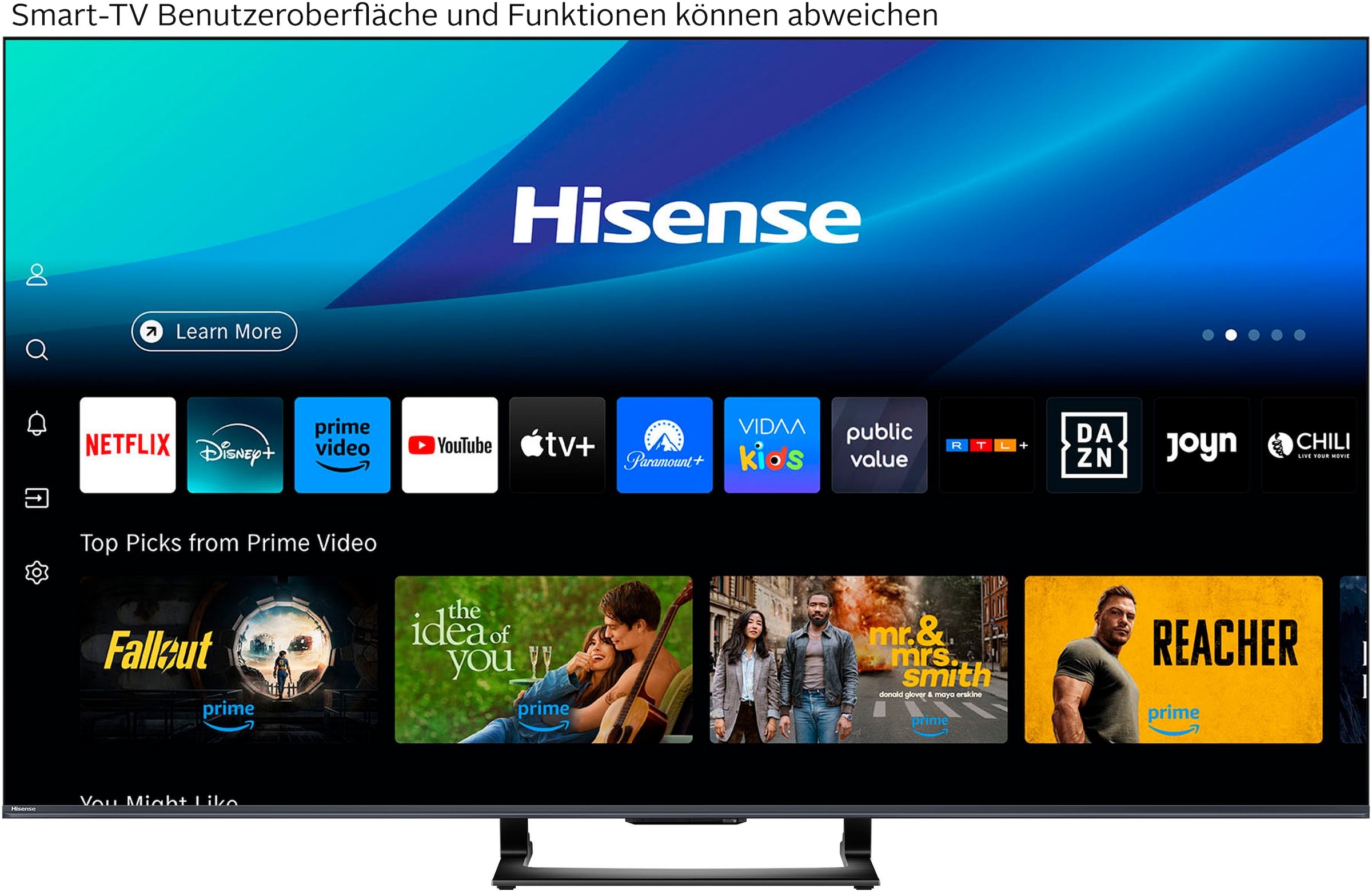 Hisense QLED Mini LED-Fernseher »55U7Q«, 4K Ultra HD, Smart-TV, 4K UHD Mini LED