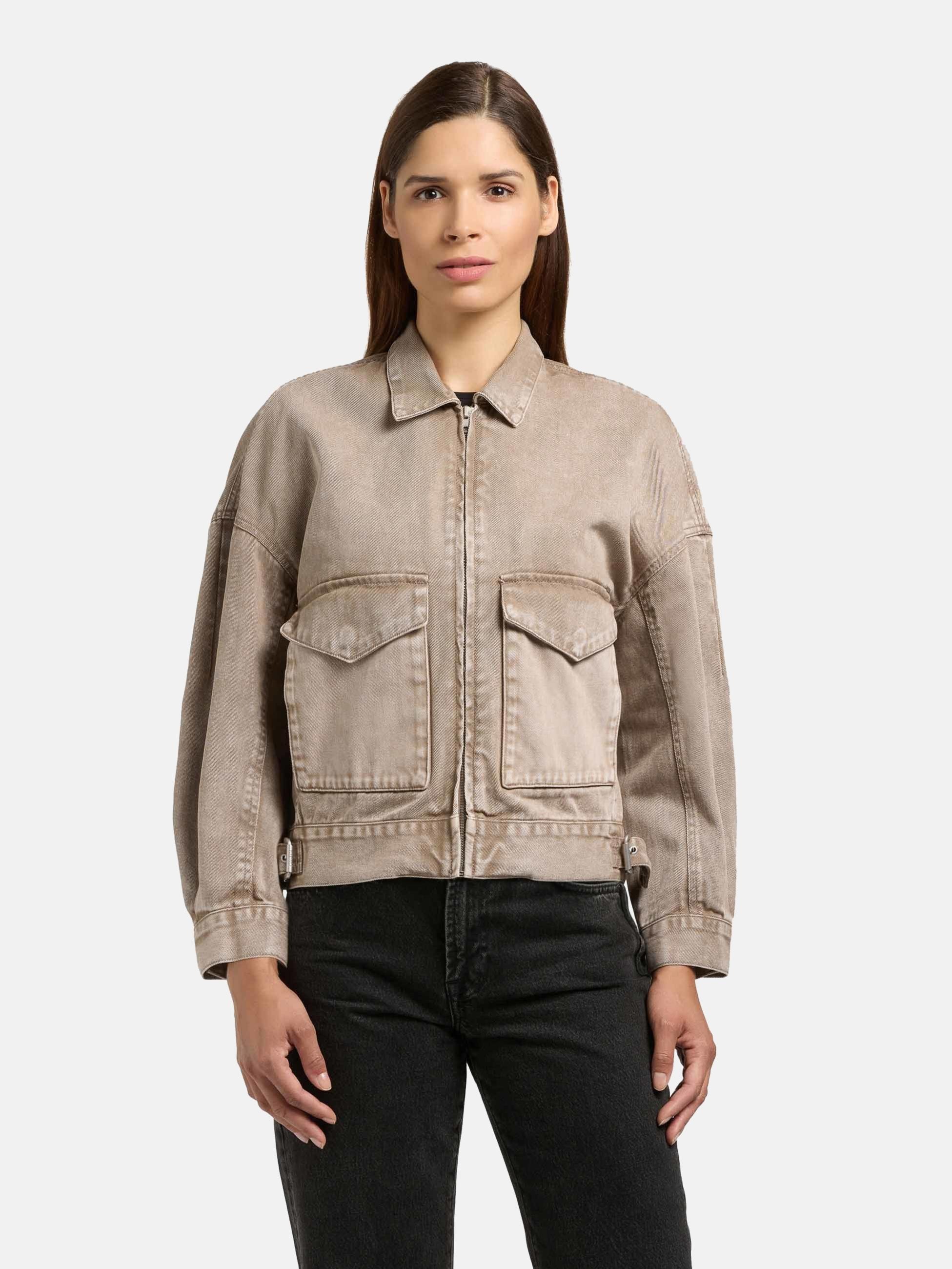 khujo Hemdjacke »Jeansjacke Nelina« ohne Kapuze Oversize Jeansjacke