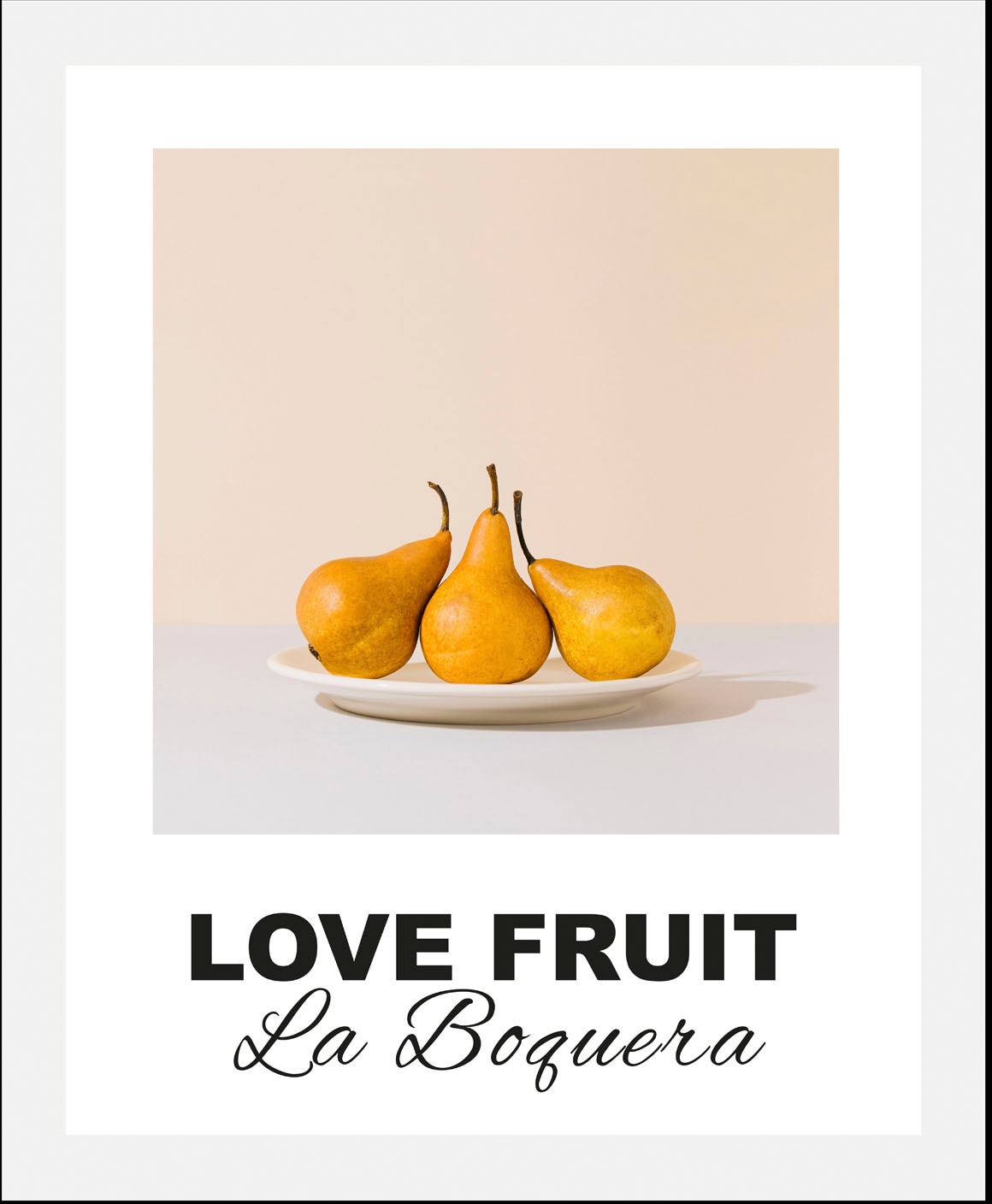 queence Bild »Love Fruit«, Obst-Obst Bilder-Schriftzug-Kunst-Art, (1 St.), gerahmt