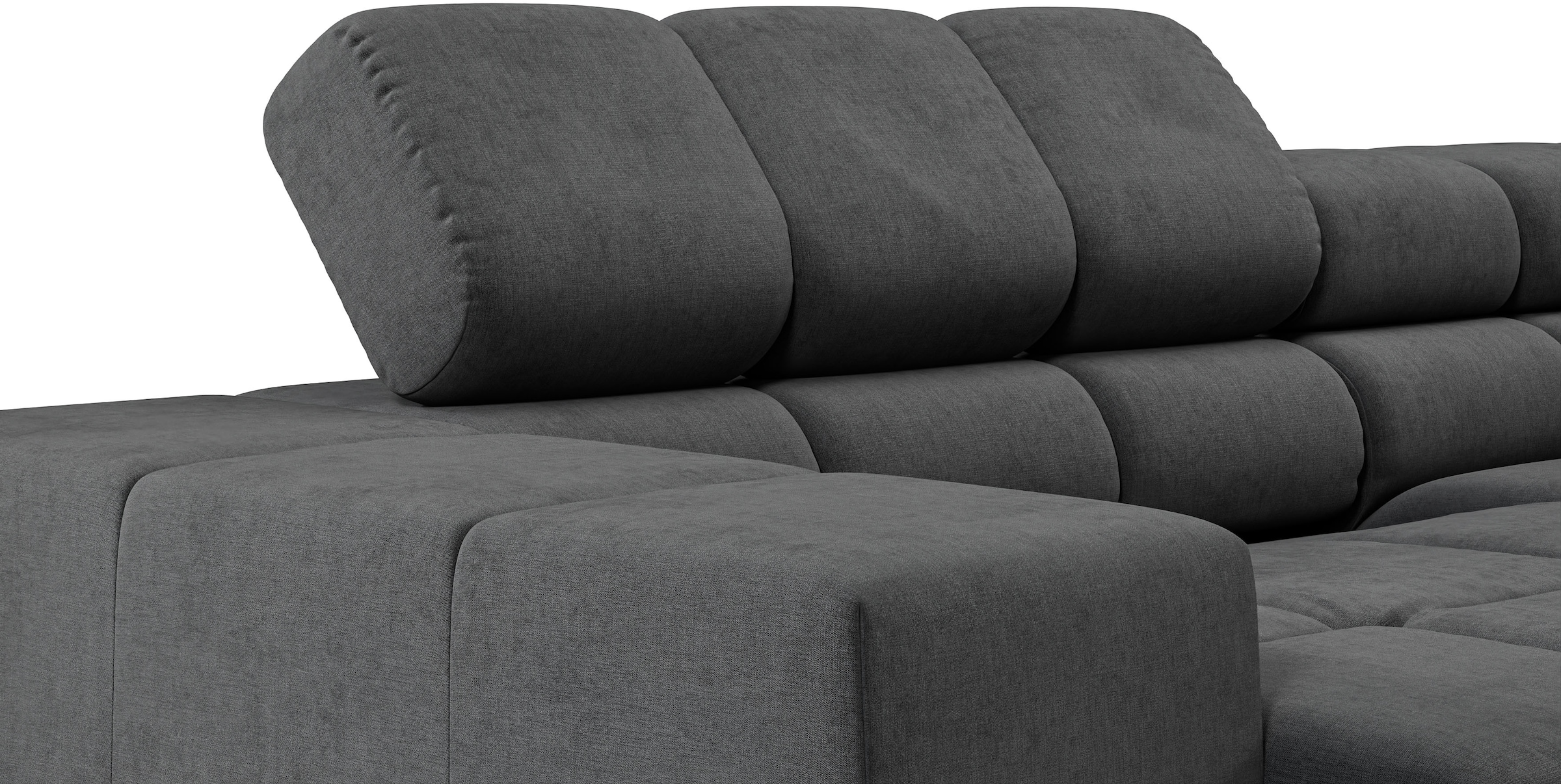 INOSIGN Ecksofa »Ancona, incl. Kopfteilverstellung + 3 Zierkissen, L-Form, Breite 249cm«, wahlweise motorische Sitztiefenverstellung, B/T(H: 249/215/70 cm
