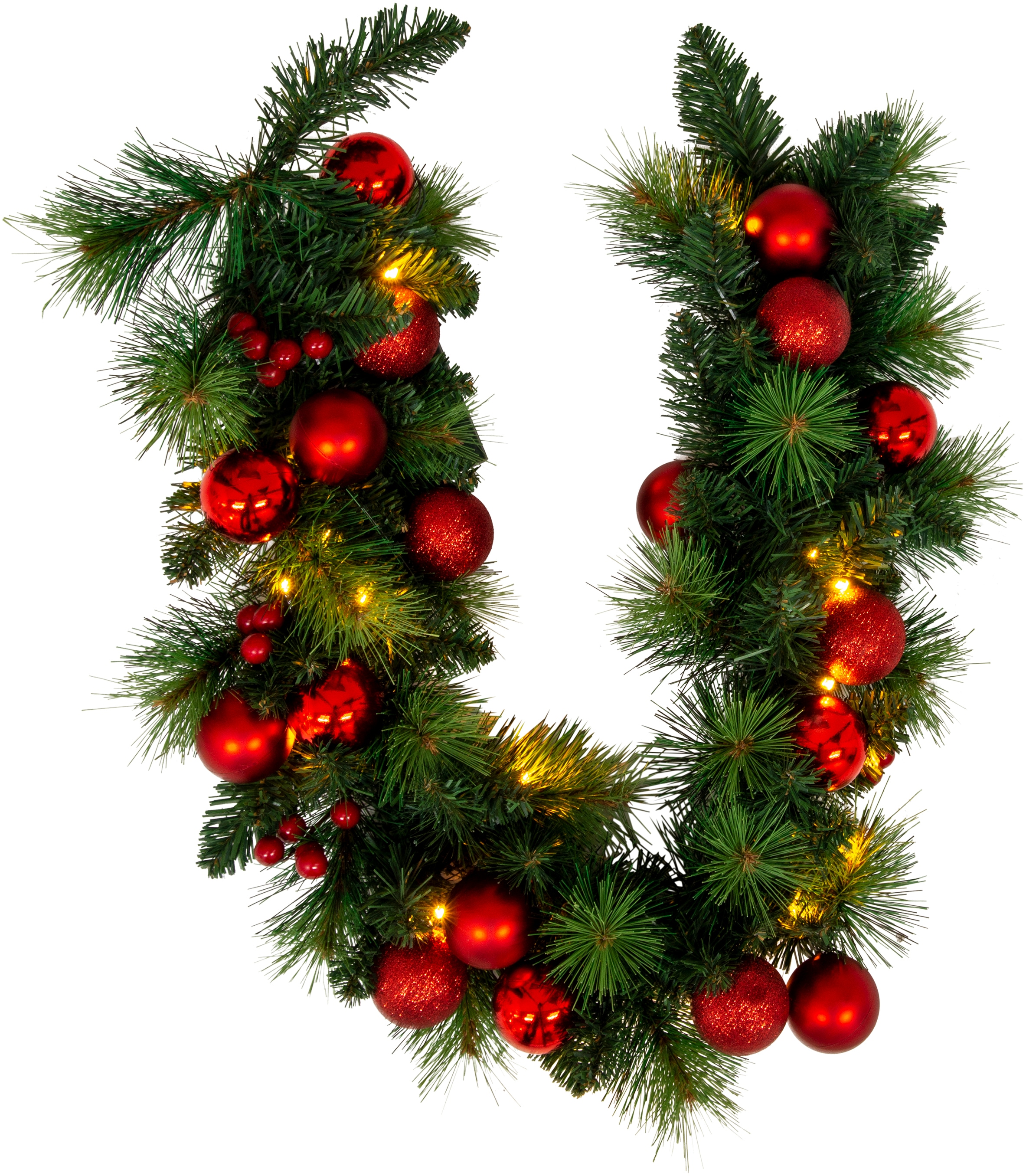 näve LED-Lichterkette »LED-Weihnachtslichterkette mit (6on/18off), AA kaufen bequem Ein-/Ausschalter, Timerfunktion Dekoration, Weihnachtsdeko«, Batterie, mit rot/grün