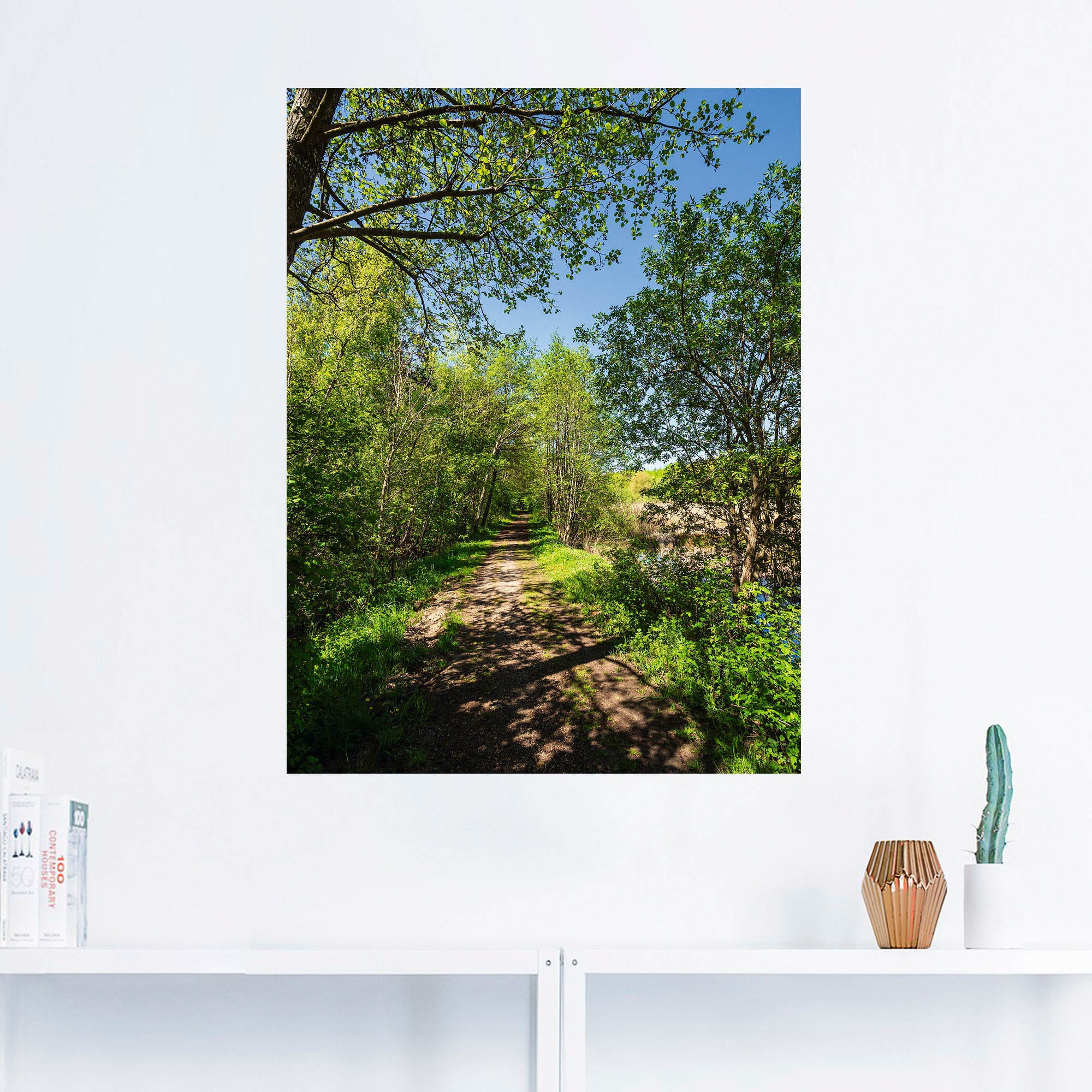Artland Wandbild »Weg und Bäume bei Kuchelmiß«, Waldbilder, (1 St.), als Leinwandbild, Poster, Wandaufkleber in verschied. Größen
