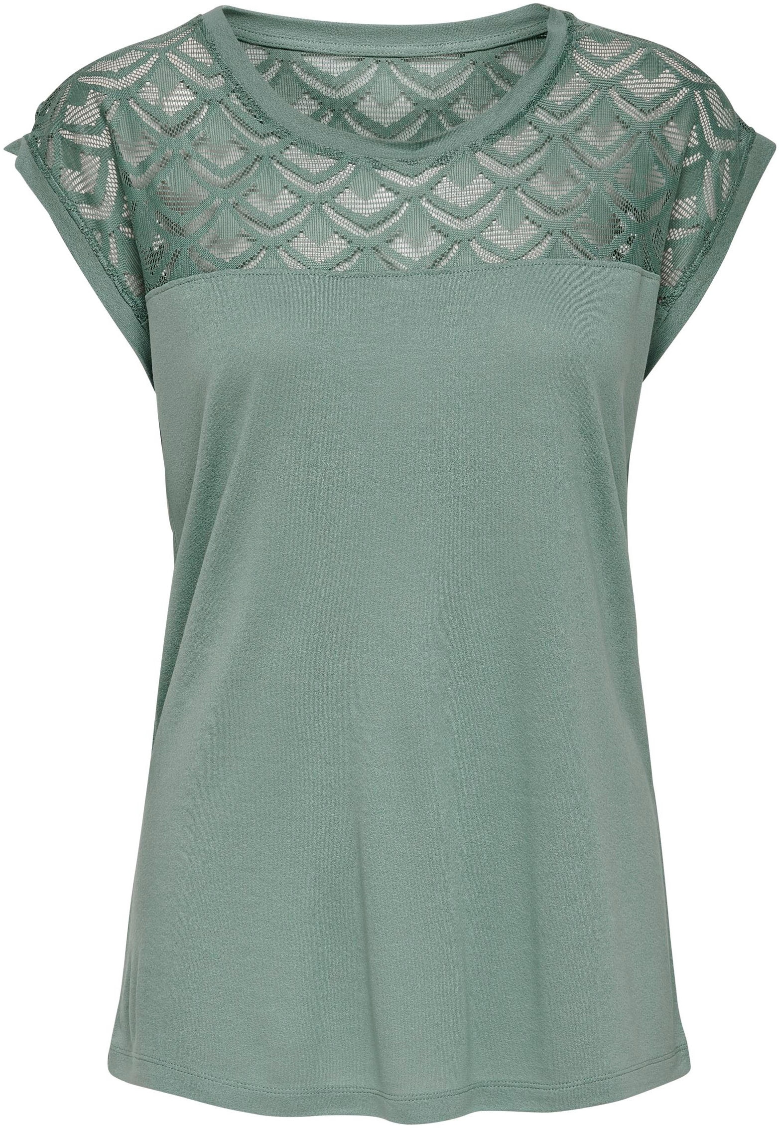 ONLY Spitzenshirt »ONLNICOLE LIFE S/S MIX TOP JRS NOOS«