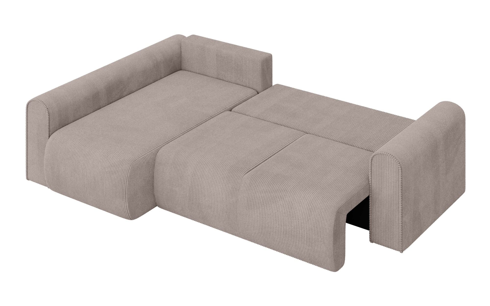 INOSIGN Ecksofa »Zacharia wahlweise Schlafsofa mit Bettkasten, B/T/H 250/166/86 cm«, L-Form mit Wellenunterfederung, Ottomane rechts oder links bestellbar