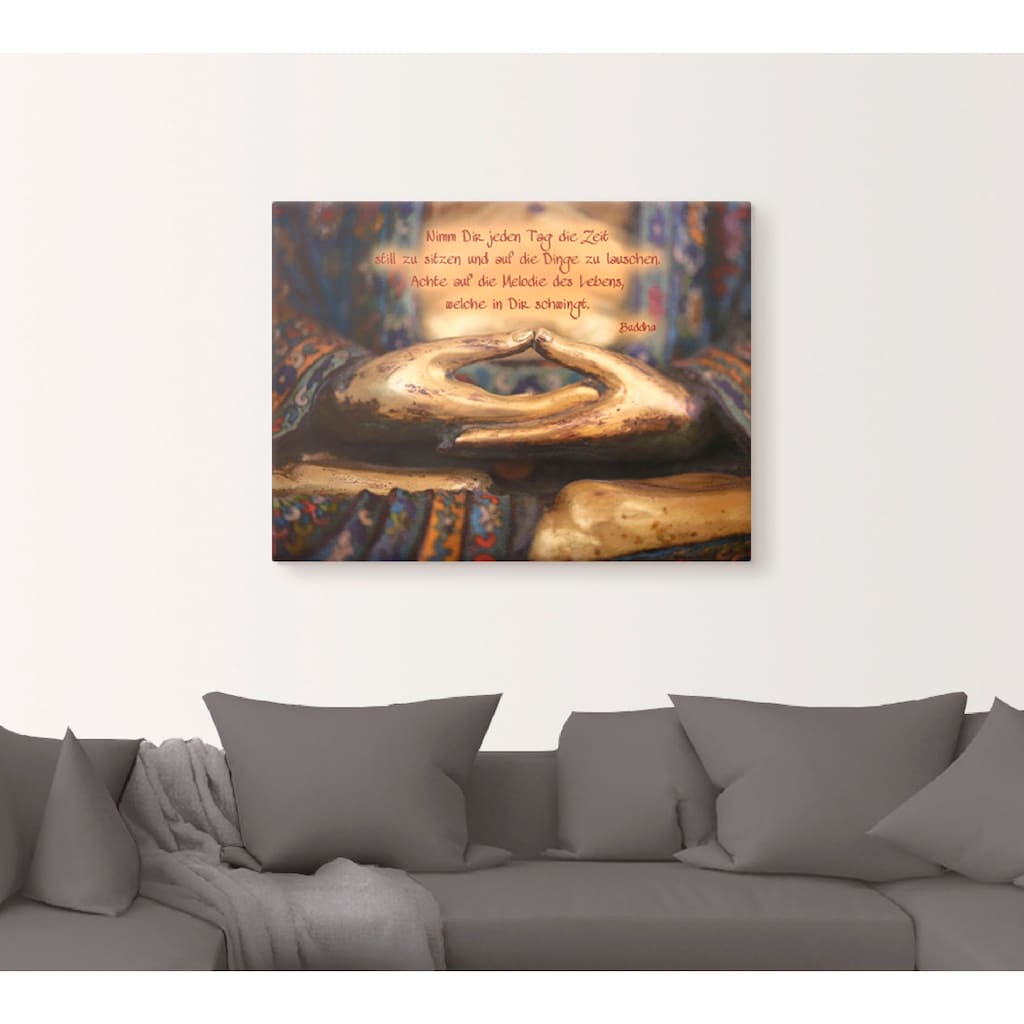 Artland Wandbild »Weisheit«, Religion, (1 St.), als Leinwandbild, Poster, Wandaufkleber in verschied. Größen