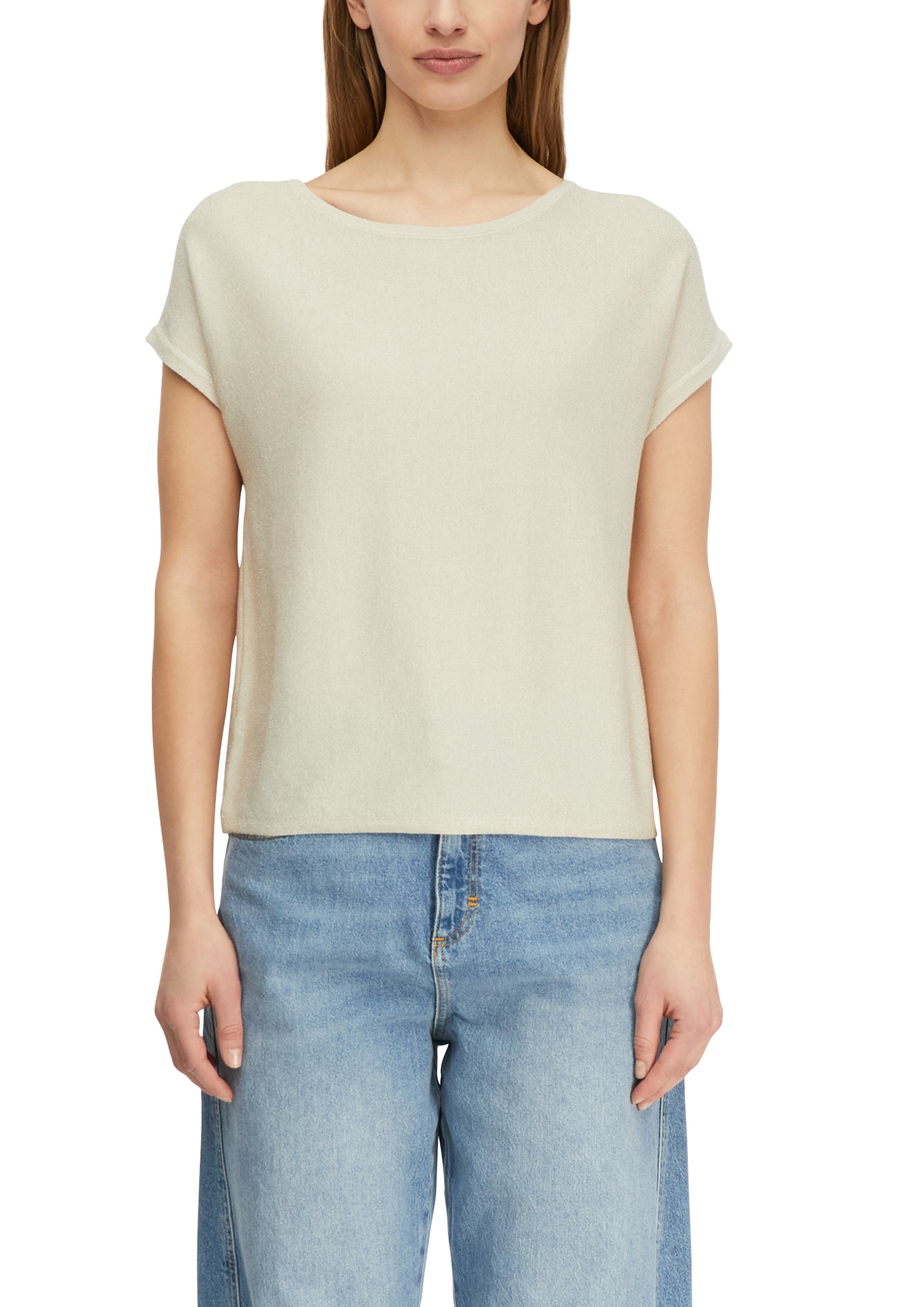 Comma Rundhalspullover mit Glitzergarn