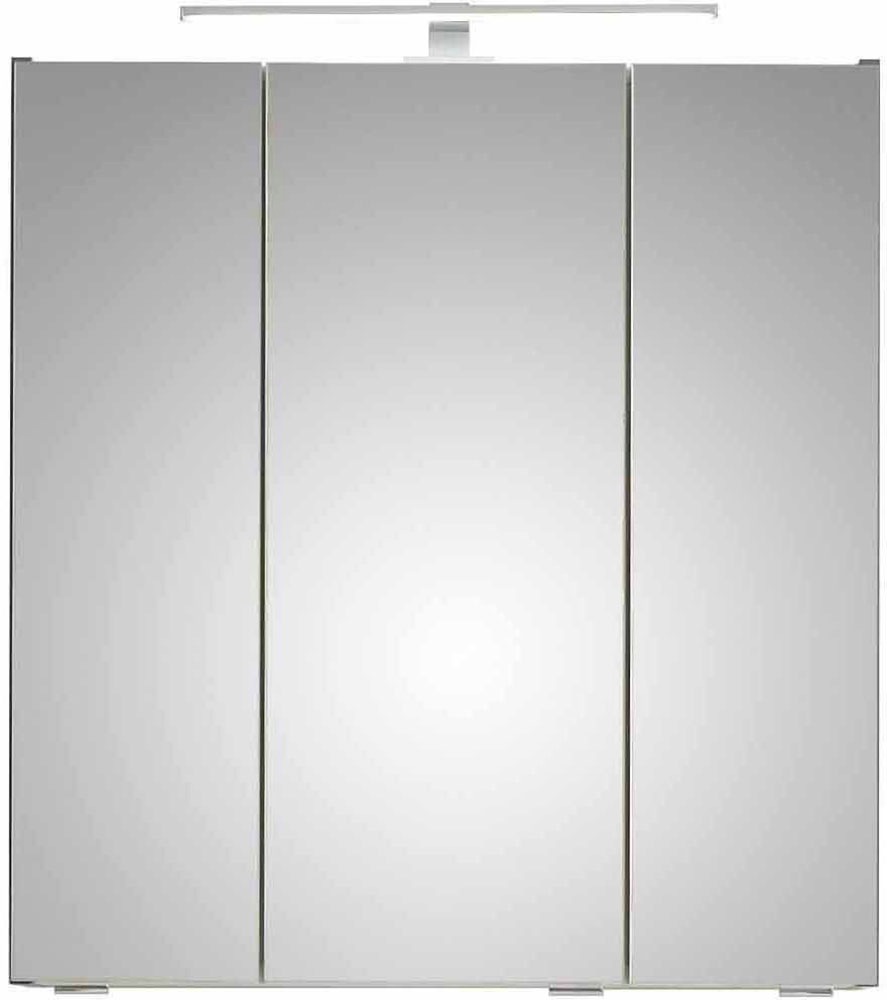Saphir Badmöbel-Set »Quickset 5-teilig, Waschbeckenunterschrank mit LED-Spiegelschrank«, (5 St.), Hochschrank, Unterschrank, Hängeschrank, inkl. Türdämpfer, 9 Türen