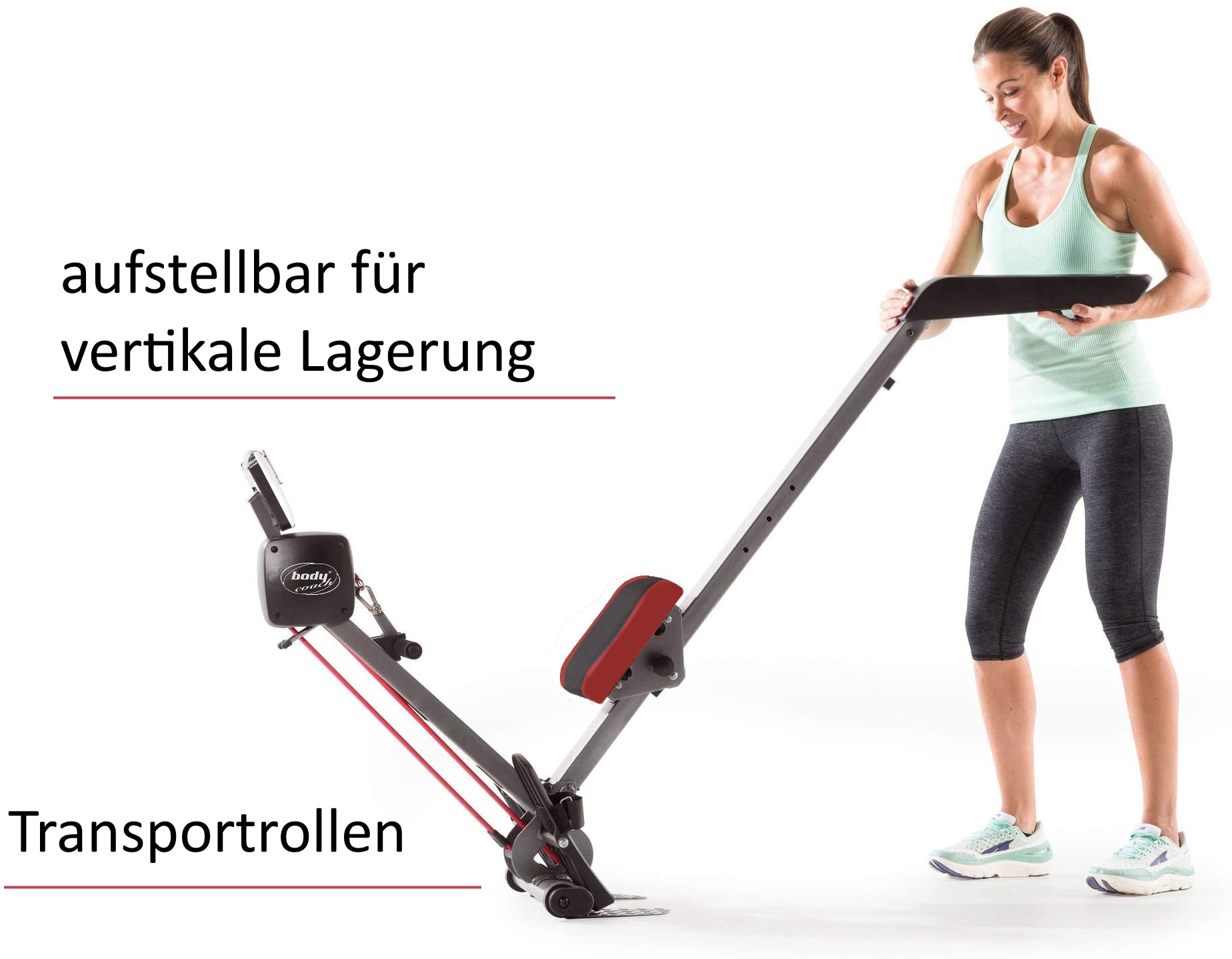 body coach Ruderzugmaschine »Tube Allround-Fitnessgerät bei Band-Zugsystem klappbar« 3fach