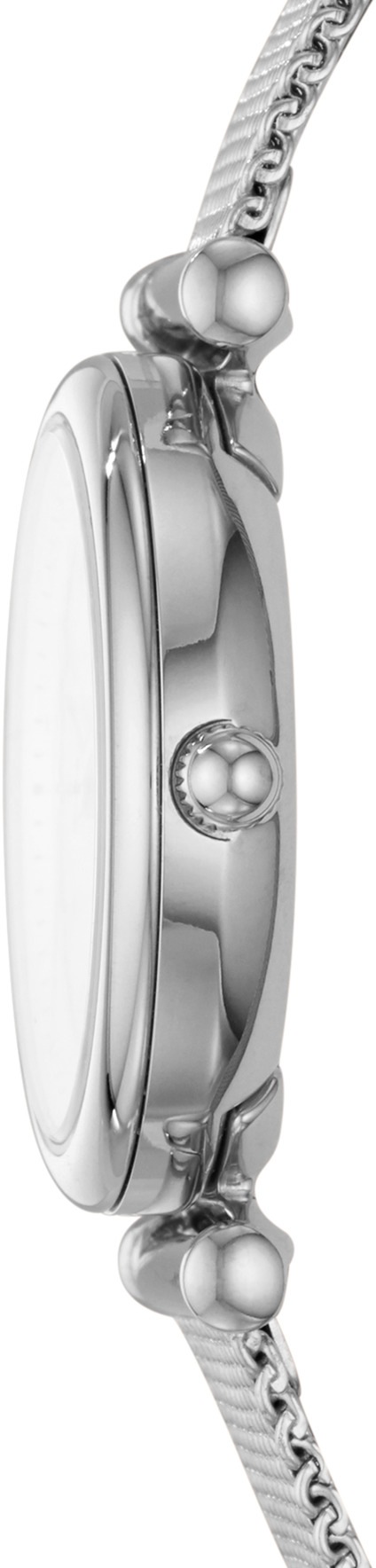 Fossil Quarzuhr »CARLIE MINI«, Armbanduhr, Damenuhr, Perlmutt-Zifferblatt, Edelstahlarmband