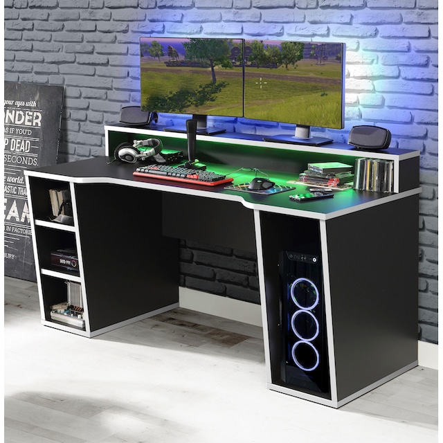 FORTE Gamingtisch »Tezaur«, mit RGB-Beleuchtung, Breite 160 cm auf Rechnung  bestellen