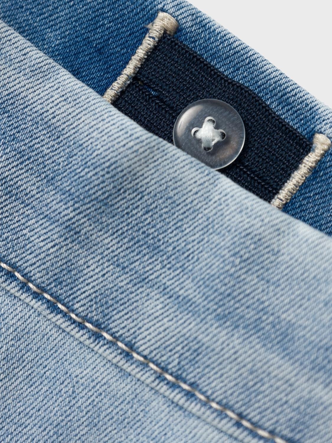 Name It Weite Jeans »NKFROSE für Mädchen mit weitem Bein und High Waist«, unifarben, casual, loose fit, Baumwollmischung, Denim