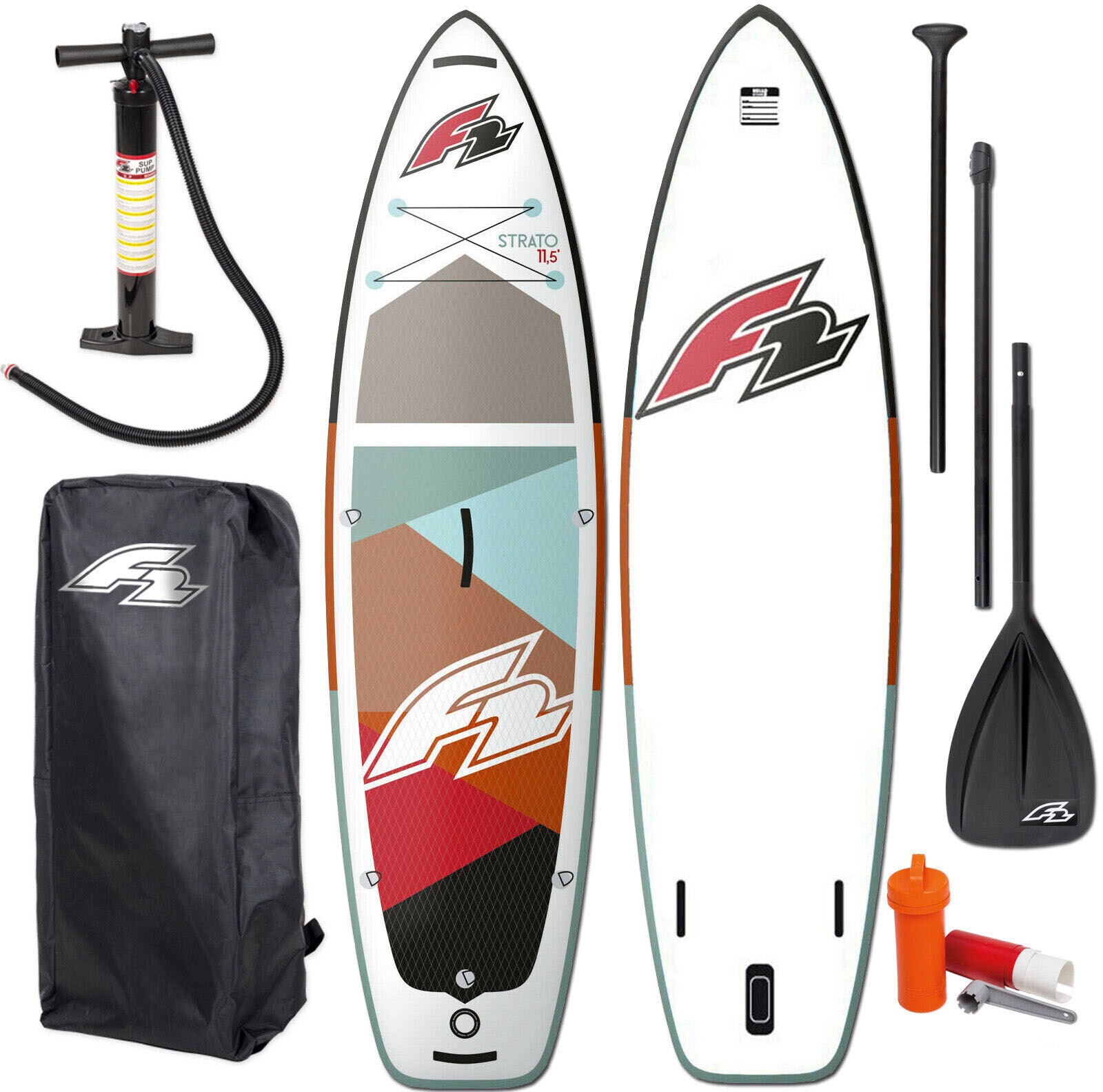 F2 Inflatable SUP-Board »Strato red«, 5 (Packung, bei 10,5 tlg.) women