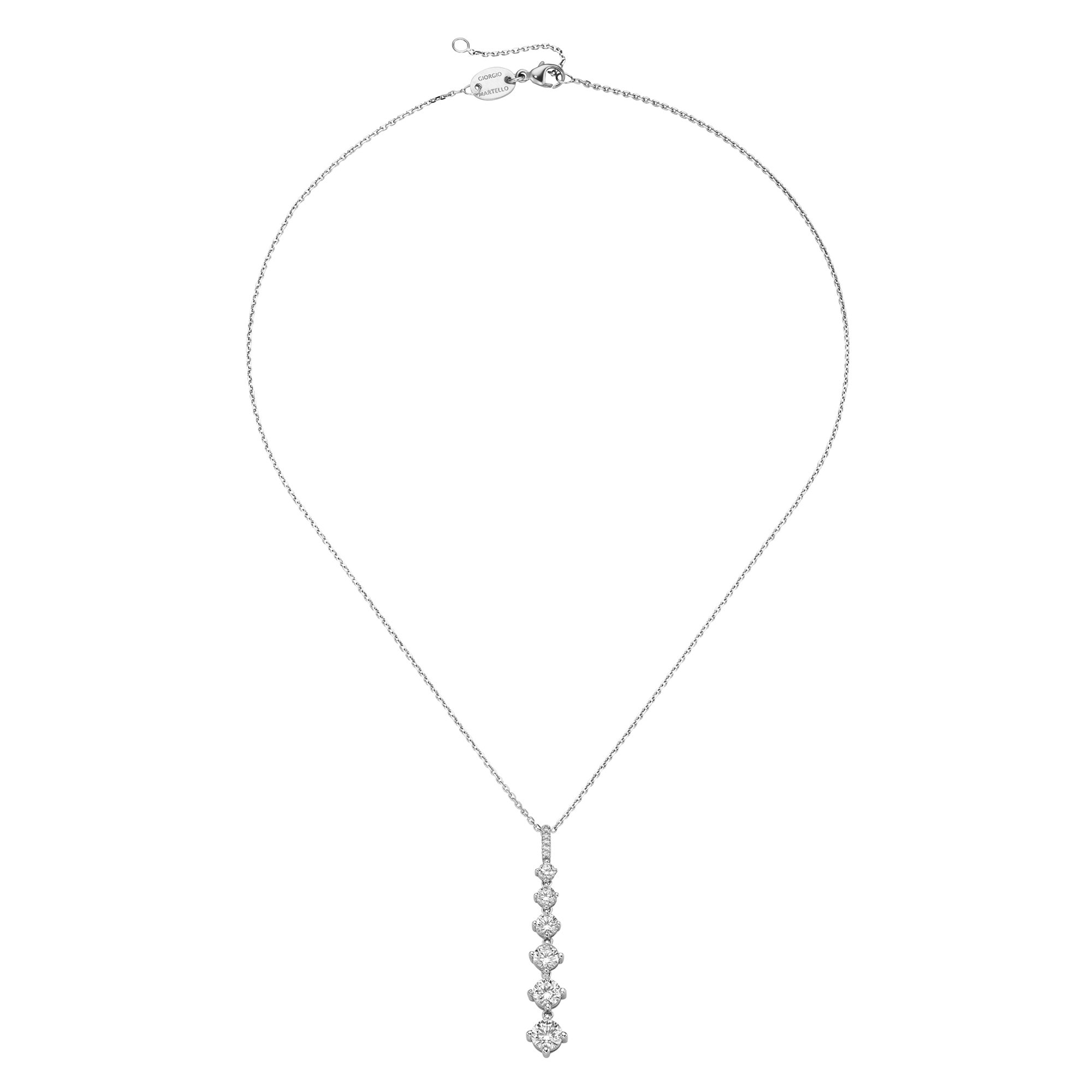 GIORGIO MARTELLO MILANO Kette mit Anhänger »Kette mit Zirkonia oder schwarzem Spinell, Silber 925/-«