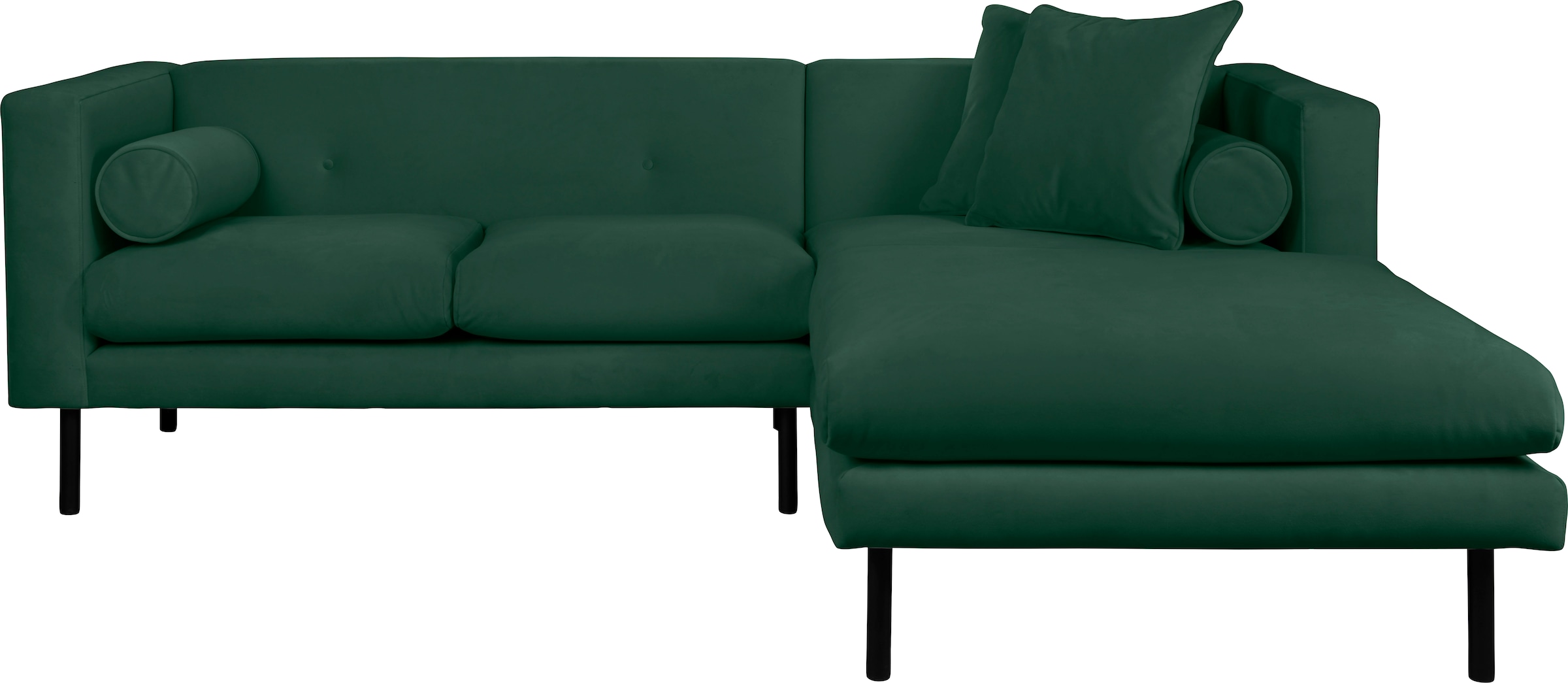 Guido Maria Kretschmer Home&Living Ecksofa »Lillibeth L-Form Designsofa, Maße B/T/H: 240/173/83 cm«, Zierkissen als Wendekissen, in Samtoptik oder Cord