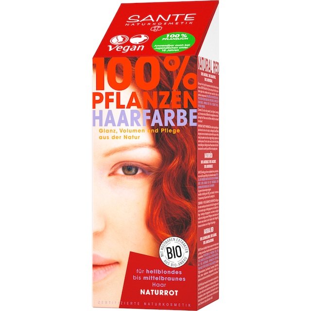 SANTE Haarfarbe »Pflanzenhaarfarbe naturrot« mit 3 Jahren XXL Garantie