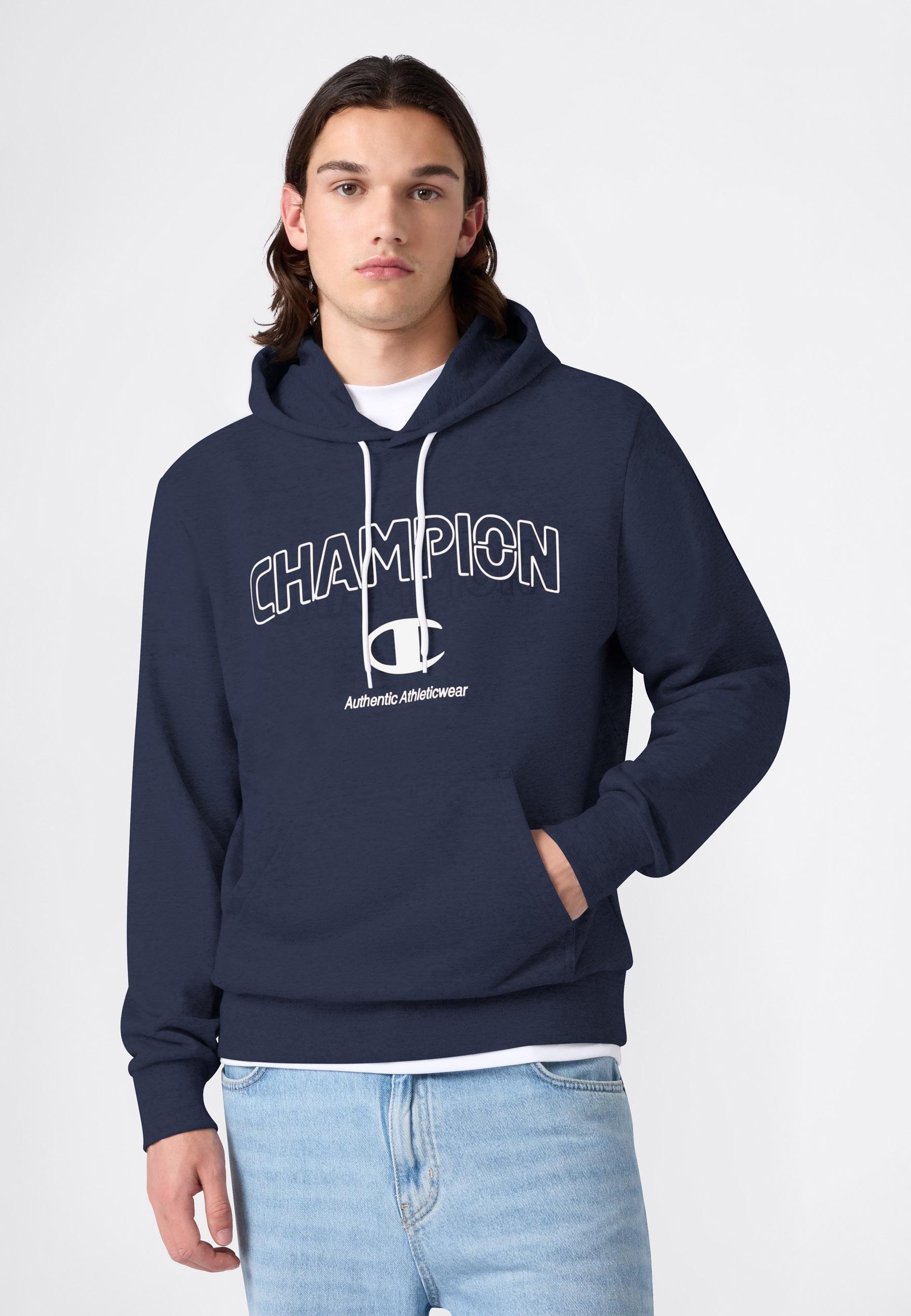 Champion Kapuzensweatshirt »Graphic Terry Hoodie«, sportlicher Stil, für Erwachsene, Rundhalsausschnitt
