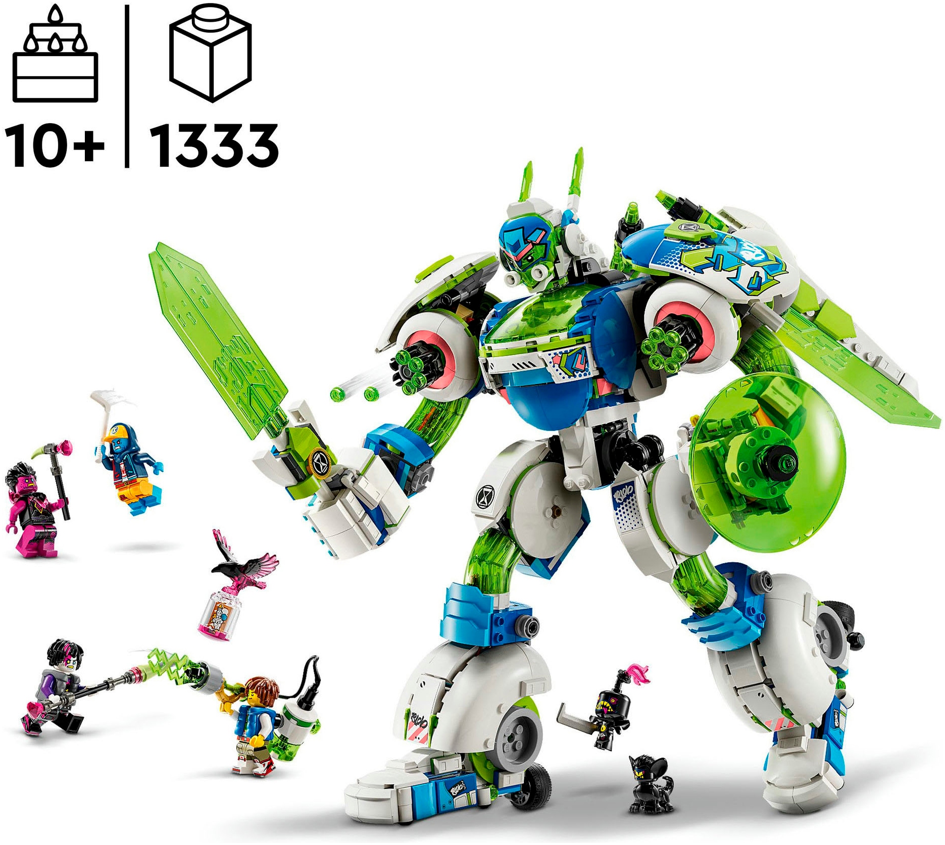 LEGO® Konstruktionsspielsteine »Mateo und Z-Blob der Ritter-Mech (71485), LEGO DREAMZzz«, (1333 St.), Made in Europe