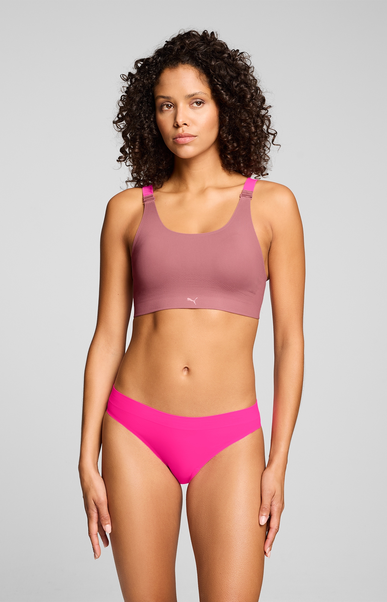 PUMA Slip »PUMA WOMEN 3D KNIT SPORT BRIEFS 2P« nahtlose Ränder für eine unsichtbare Passform