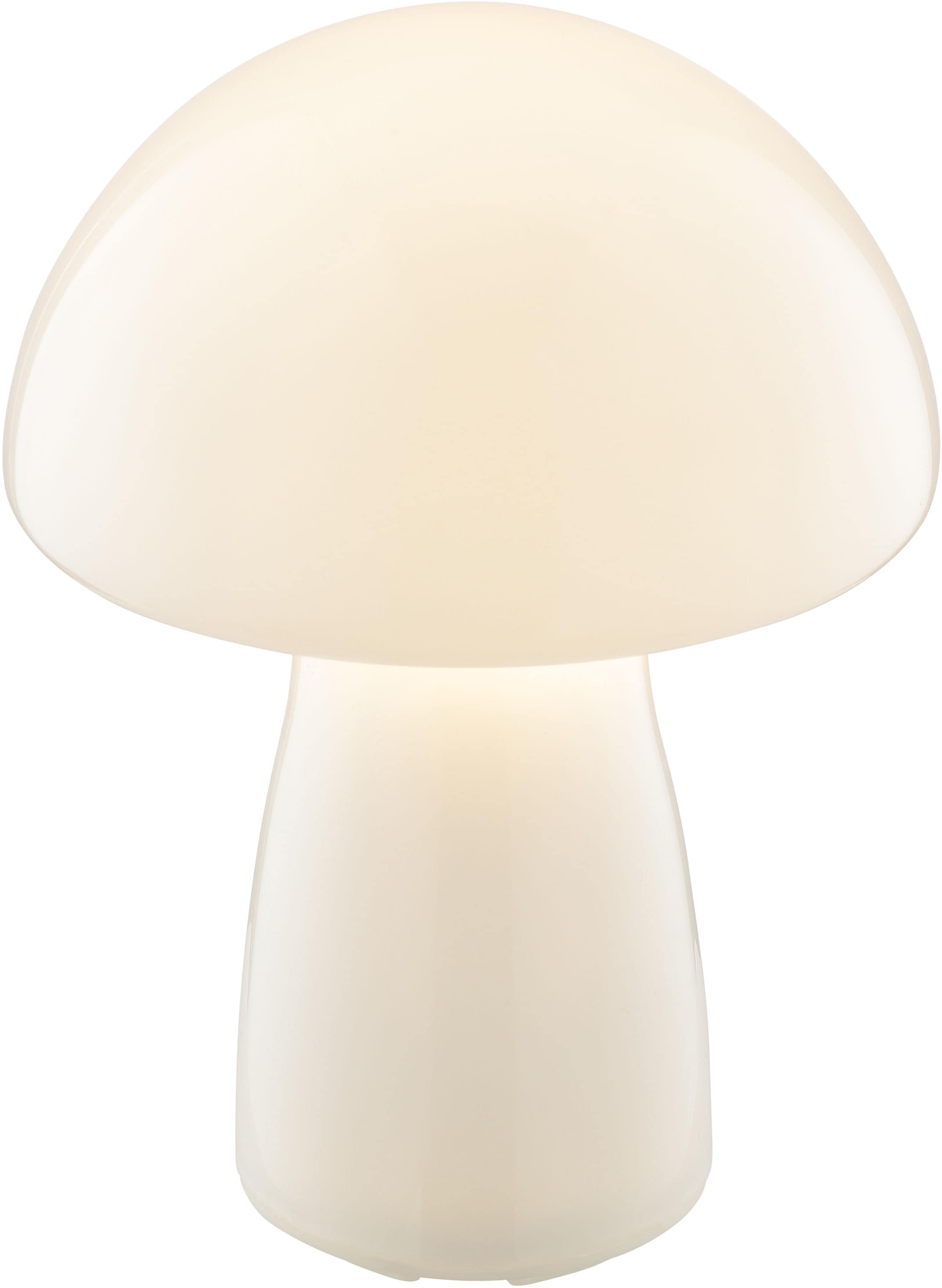 Brilliant LED Tischleuchte »Erik« LED-Modul 1 Stk. Warmweiß Pilzleuchte aus Glas mit Akku, 250 lm, 2700 K, H 22 cm, dimmbar