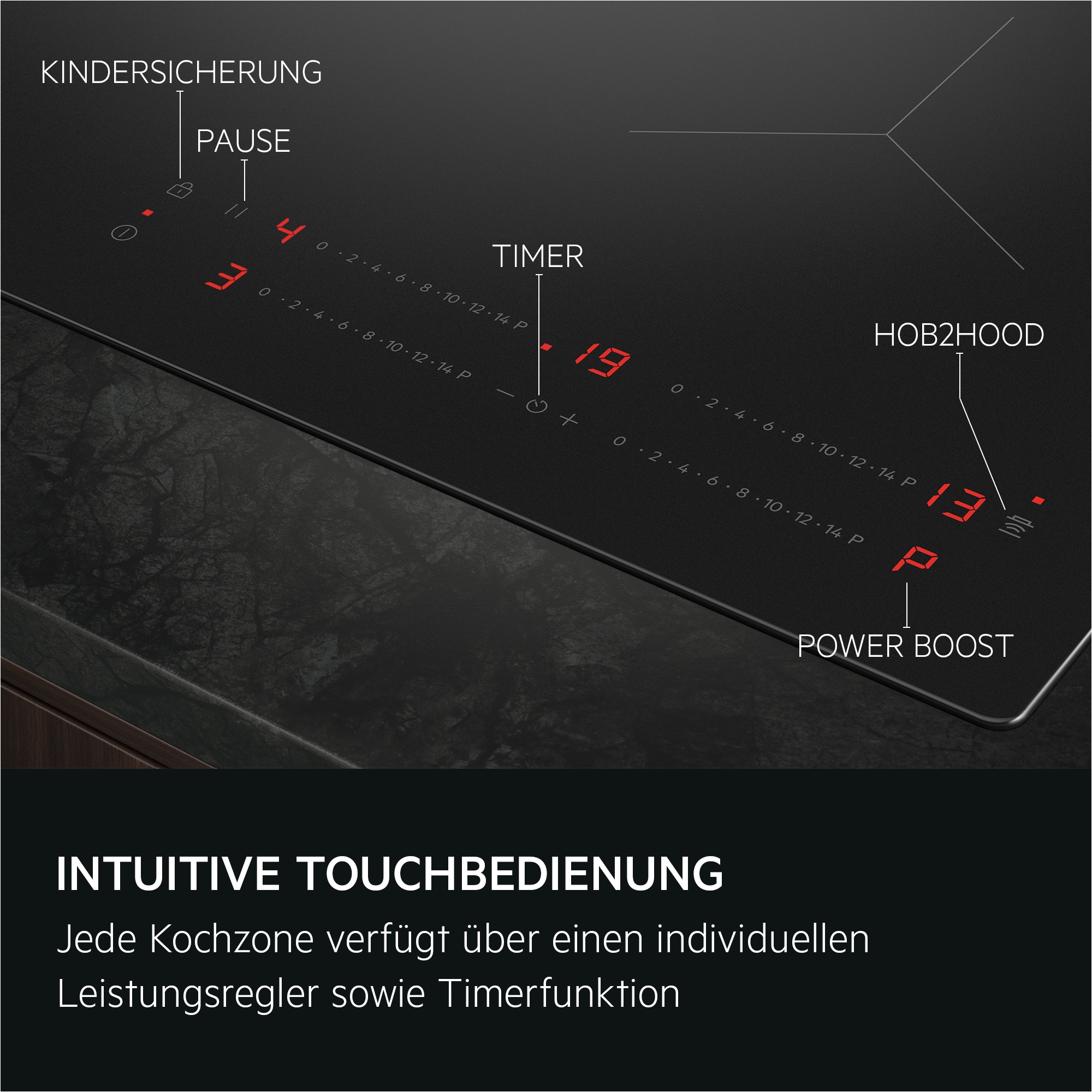 AEG Induktions-Kochfeld »TO641A0AIT«, Kratzresistente SaphirMattSE-Oberfläche, Made in Germany, Powerboost