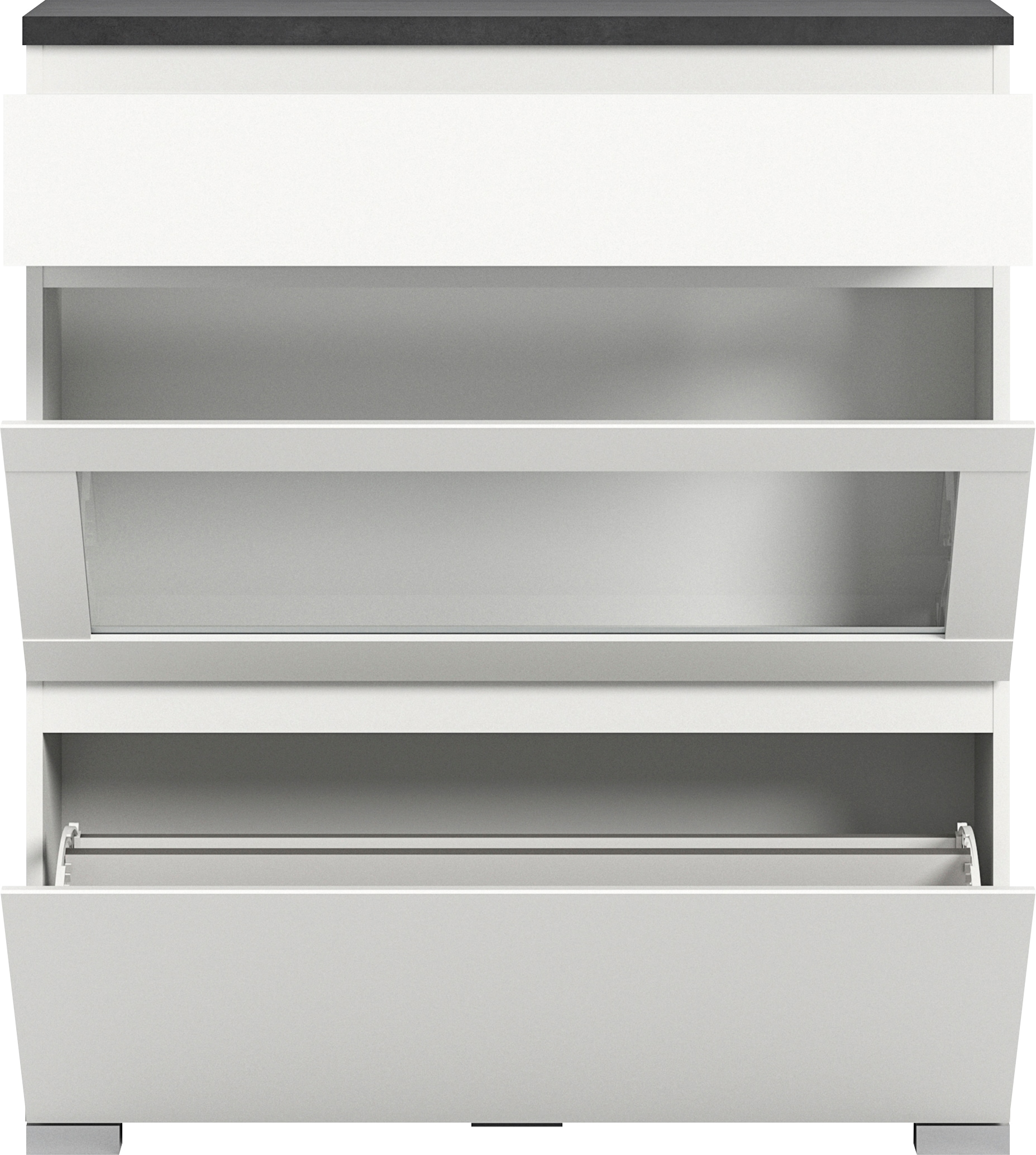 INOSIGN Schuhschrank »Skoskap, Tiefe 27cm, 2 Klappen, 1 Schubkasten, Platz für 8 Schuhpaare«, Schuhkipper, Schuhkommode, Schuhregal, Kommode, Anrichte