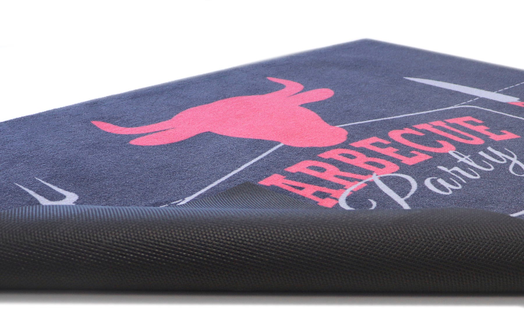 Primaflor-Ideen in Textil Fußmatte »BBQ Grillunterlage BARBECUE schwarz, Made in Belgium«, rechteckig, 5 mm Höhe, Grillmatte ideal als Bodenschutz, ruschhemmend, waschbar