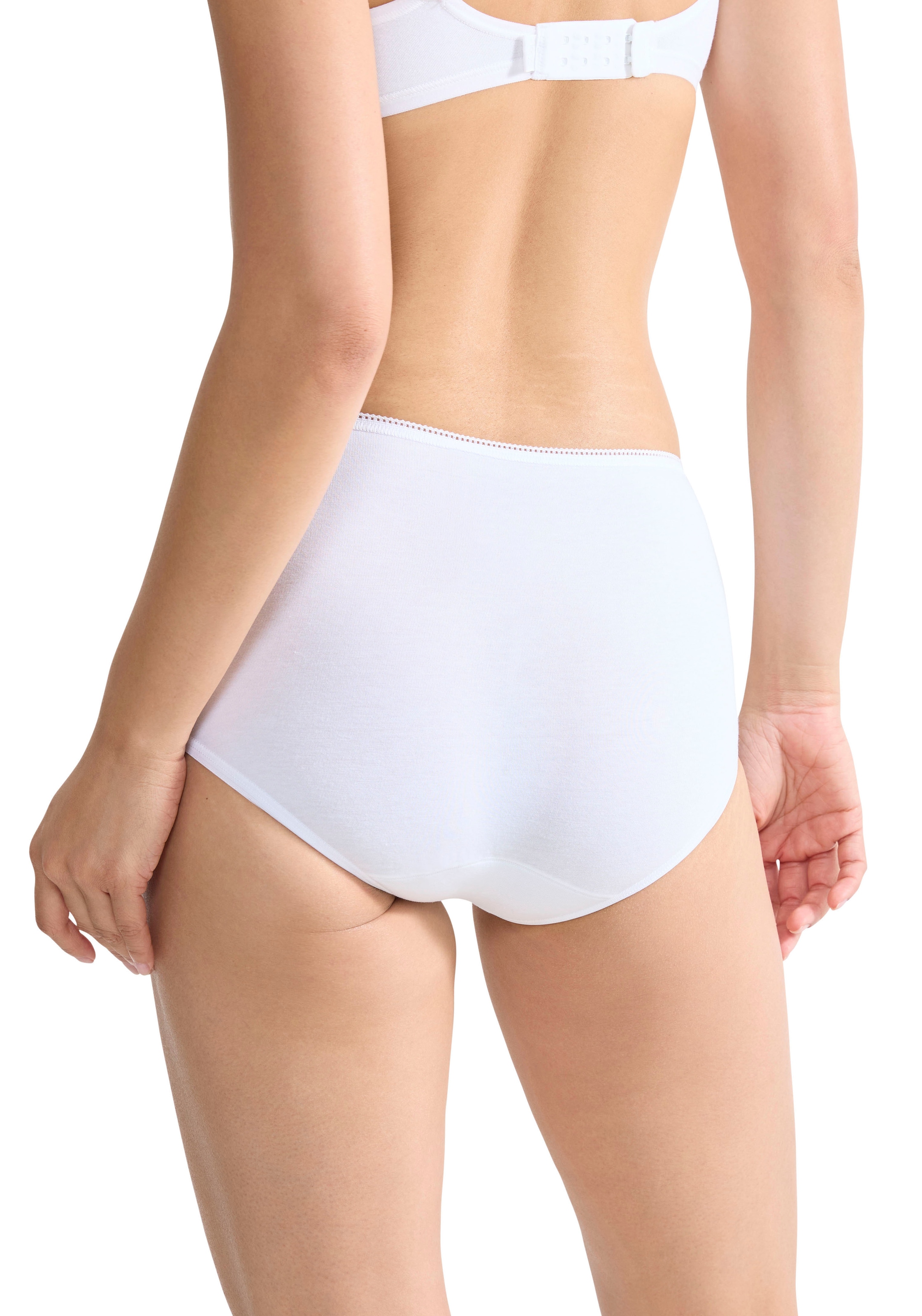 sloggi Midislip »24/7 Cotton« 3er Pack,  Spitze, blickdicht, weiche Baumwollmischung, elastisch