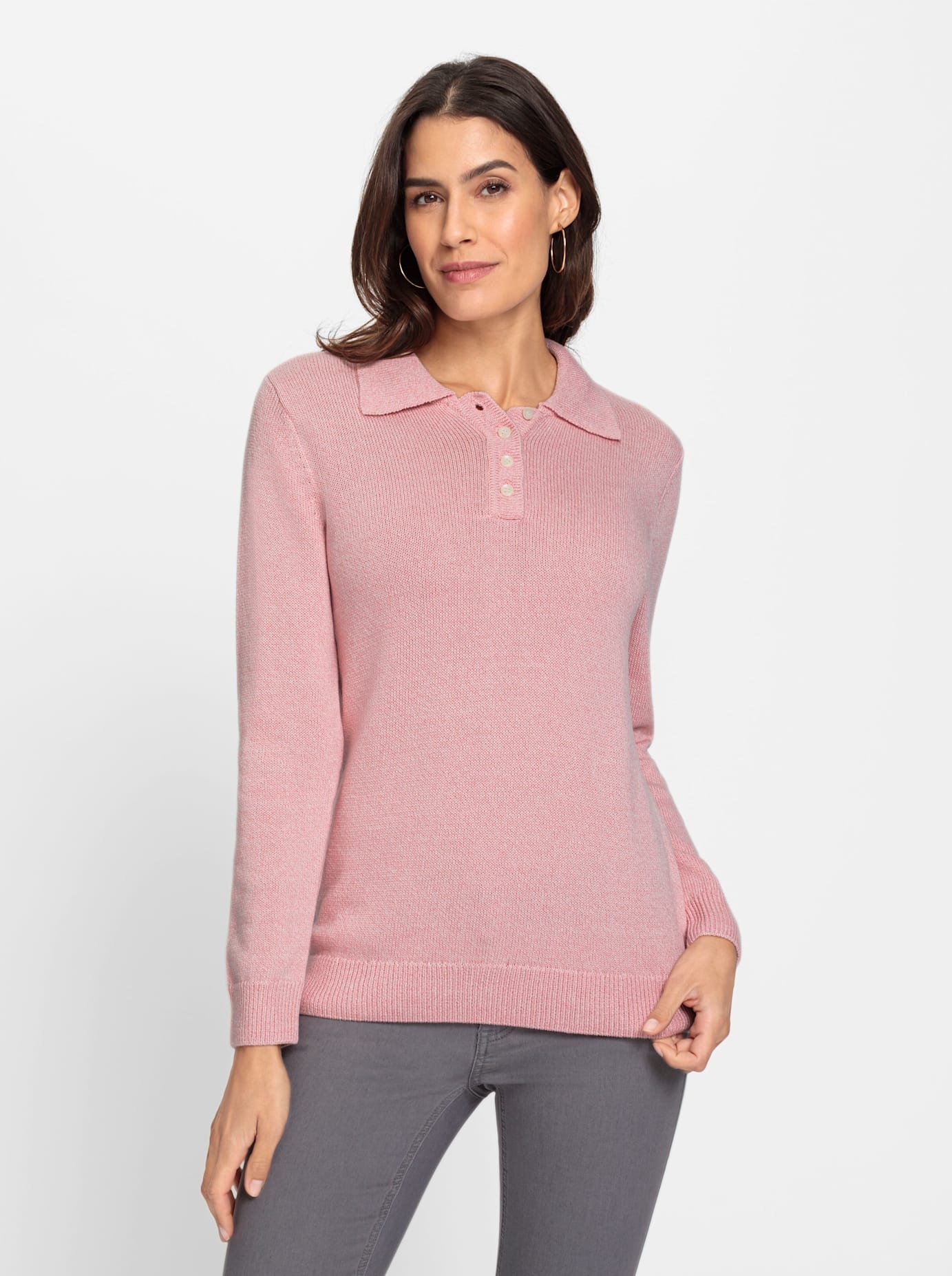 Inspirationen Strickpullover »Polopullover«