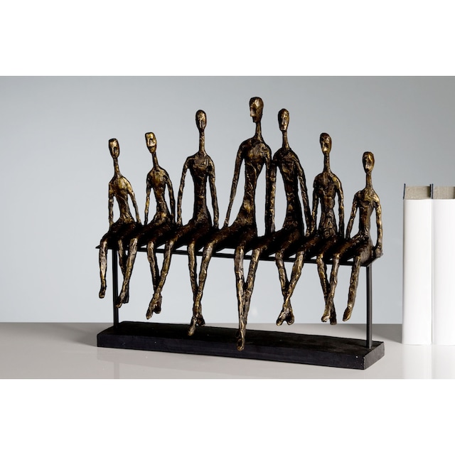 Casablanca by Gilde Dekofigur »Skulptur Community«, Dekoobjekt, Höhe 35 cm,  mit Spruchanhänger, Wohnzimmer auf Raten bestellen