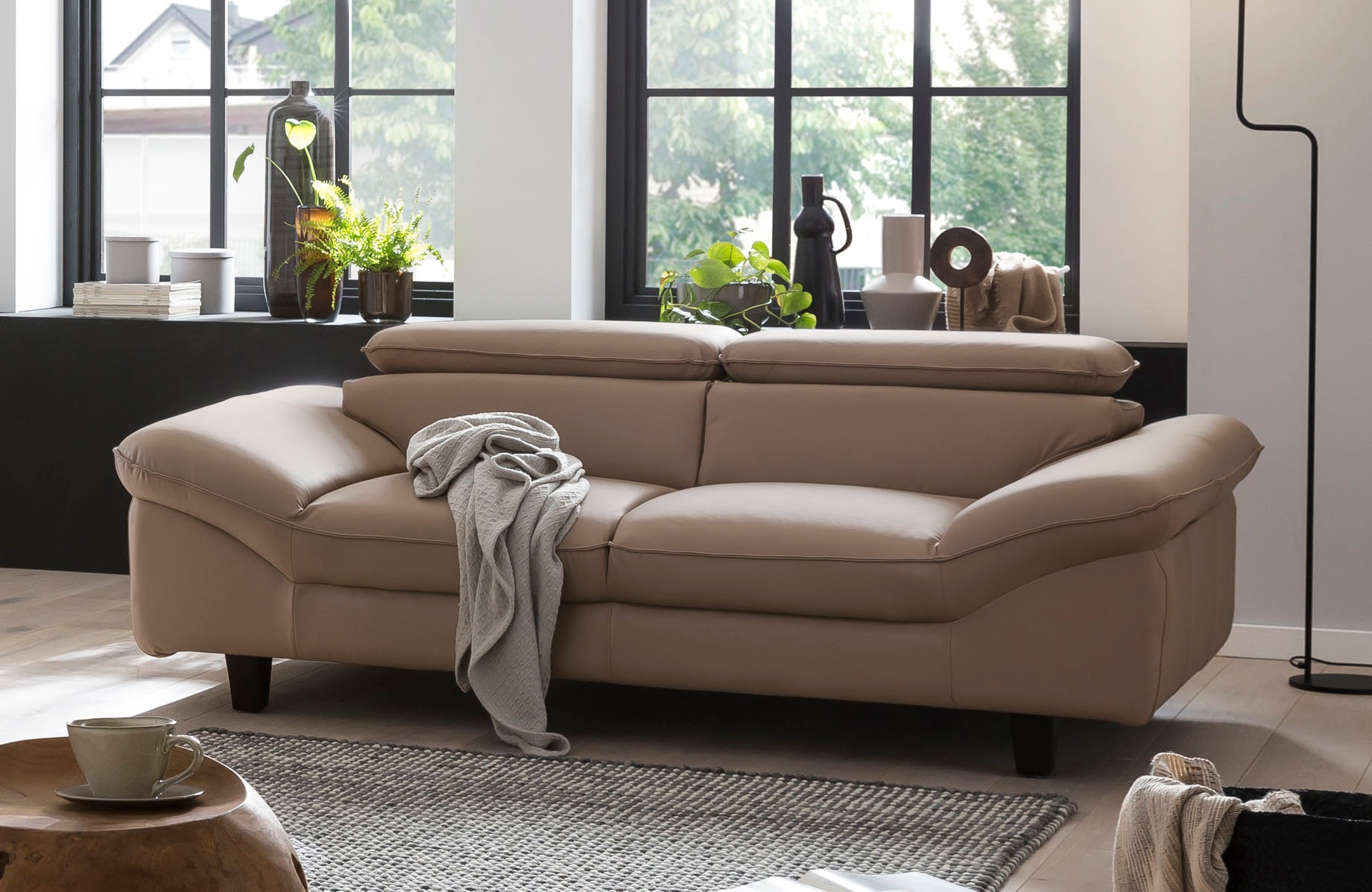 Home affaire 3-Sitzer »Pilot«, Big-Sofa mit Kopfteilverstellung