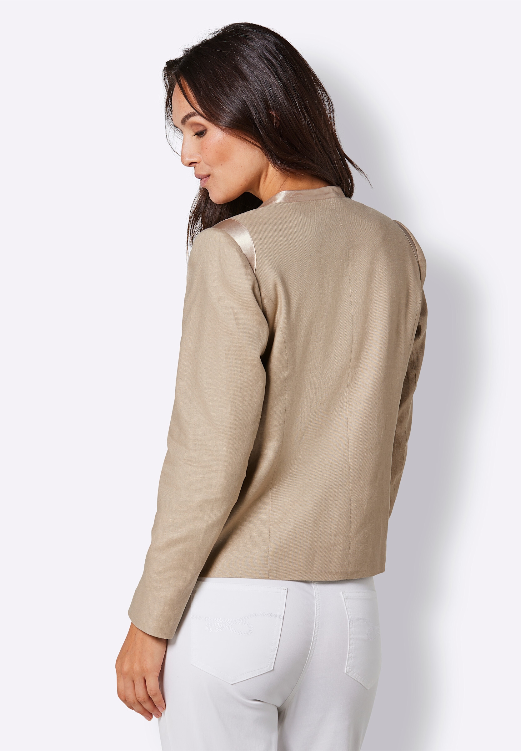 creation L Blusenblazer »Leinen-Viskose-Blazer Leinenblazer mit Viskose-Futter«