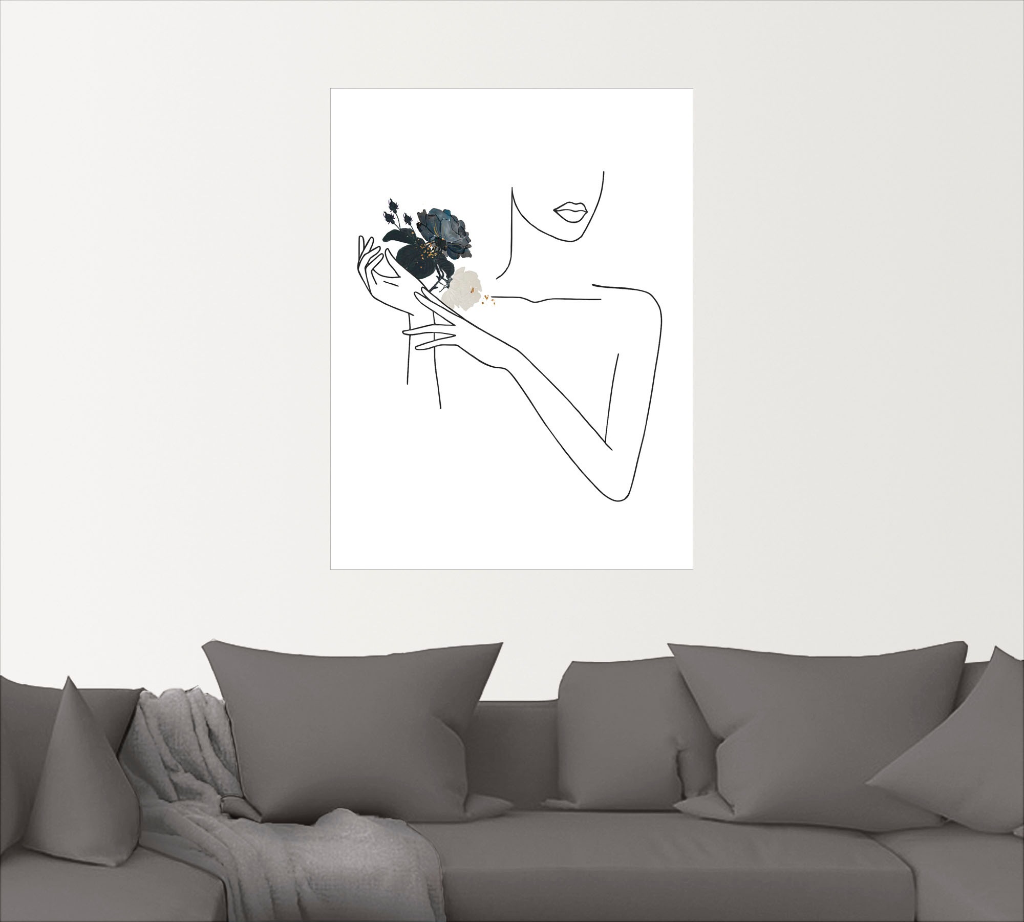 Artland Wandbild »Moderne LineArt Mädchen II«, Modebilder, (1 St.), als Alubild, Outdoorbild, Leinwandbild, Poster, Wandaufkleber