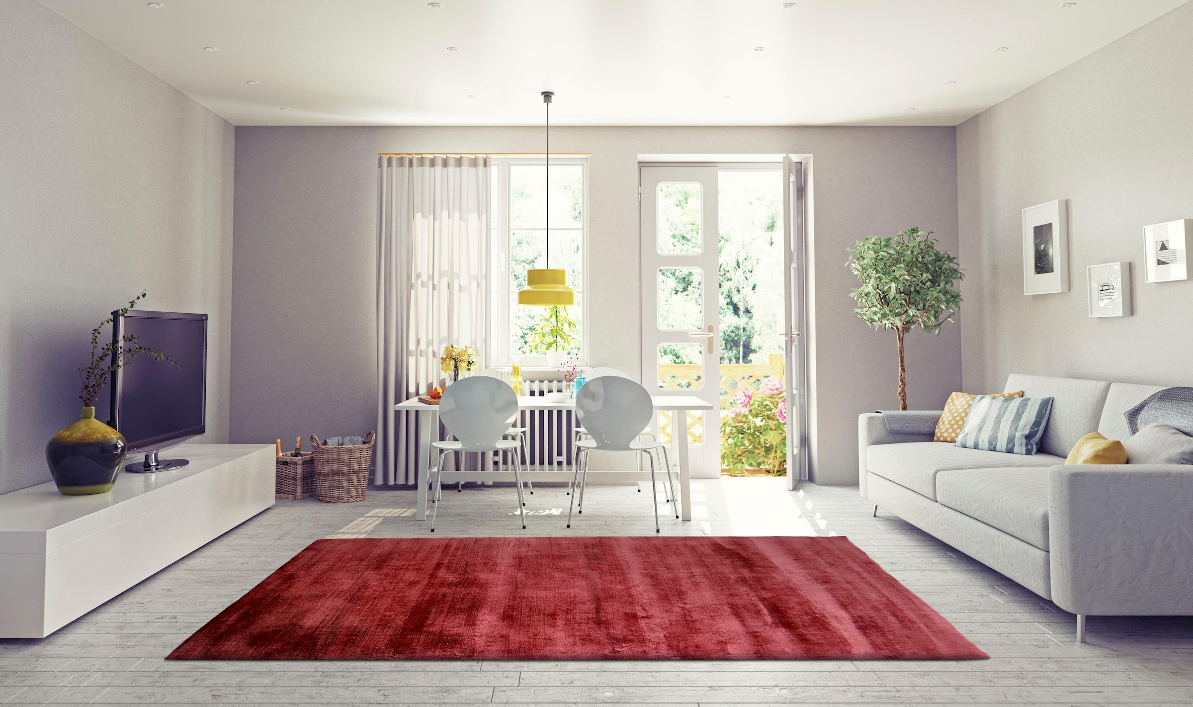 my home Teppich »Besarta«, rechteckig, 13 mm Höhe, Wohnzimmer
