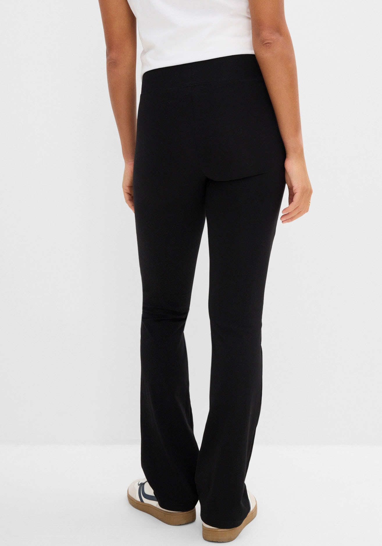 bonprix Leggings »Baumwoll-Leggings, Flared Leg«  aus Baumwolle, mit elastischem Bund, Skinny Fit, unifarben