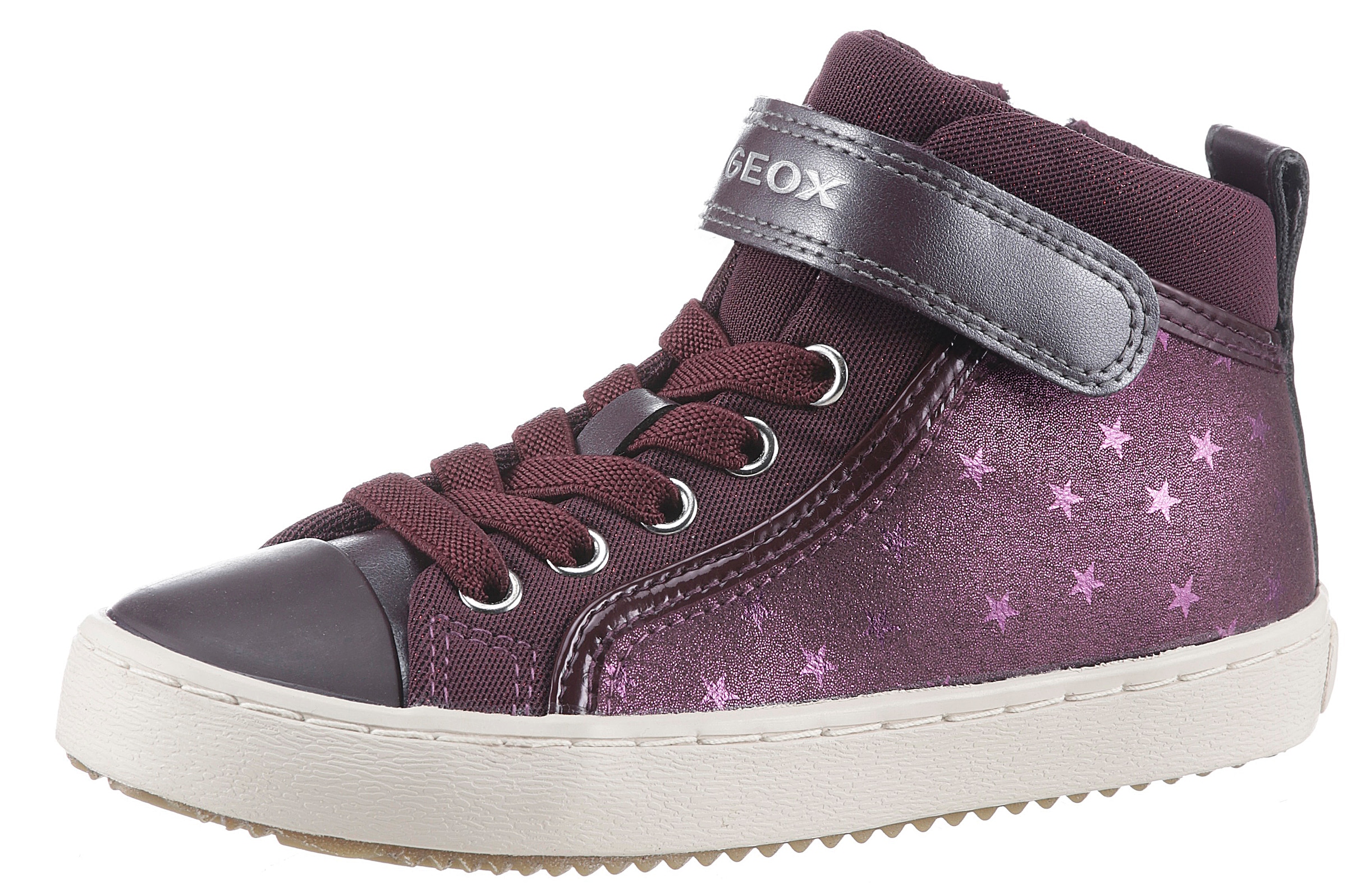 Geox Sneaker »J KALISPERA GIRL I«, High Top Sneaker, Schnürboots, Freizeitschuh mit Gummizug