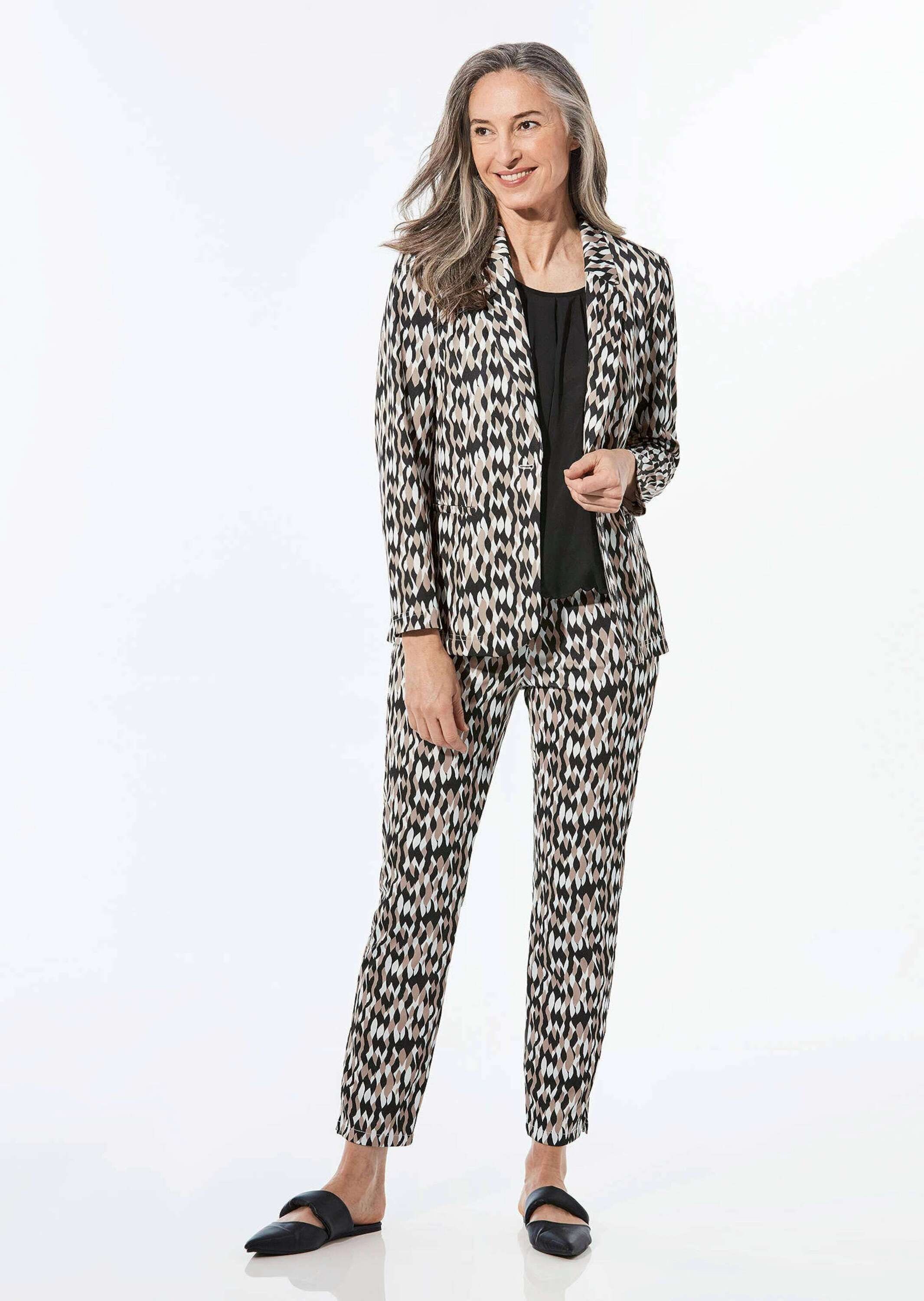 GOLDNER Jackenblazer »Kurzgröße Blazer gemustert«