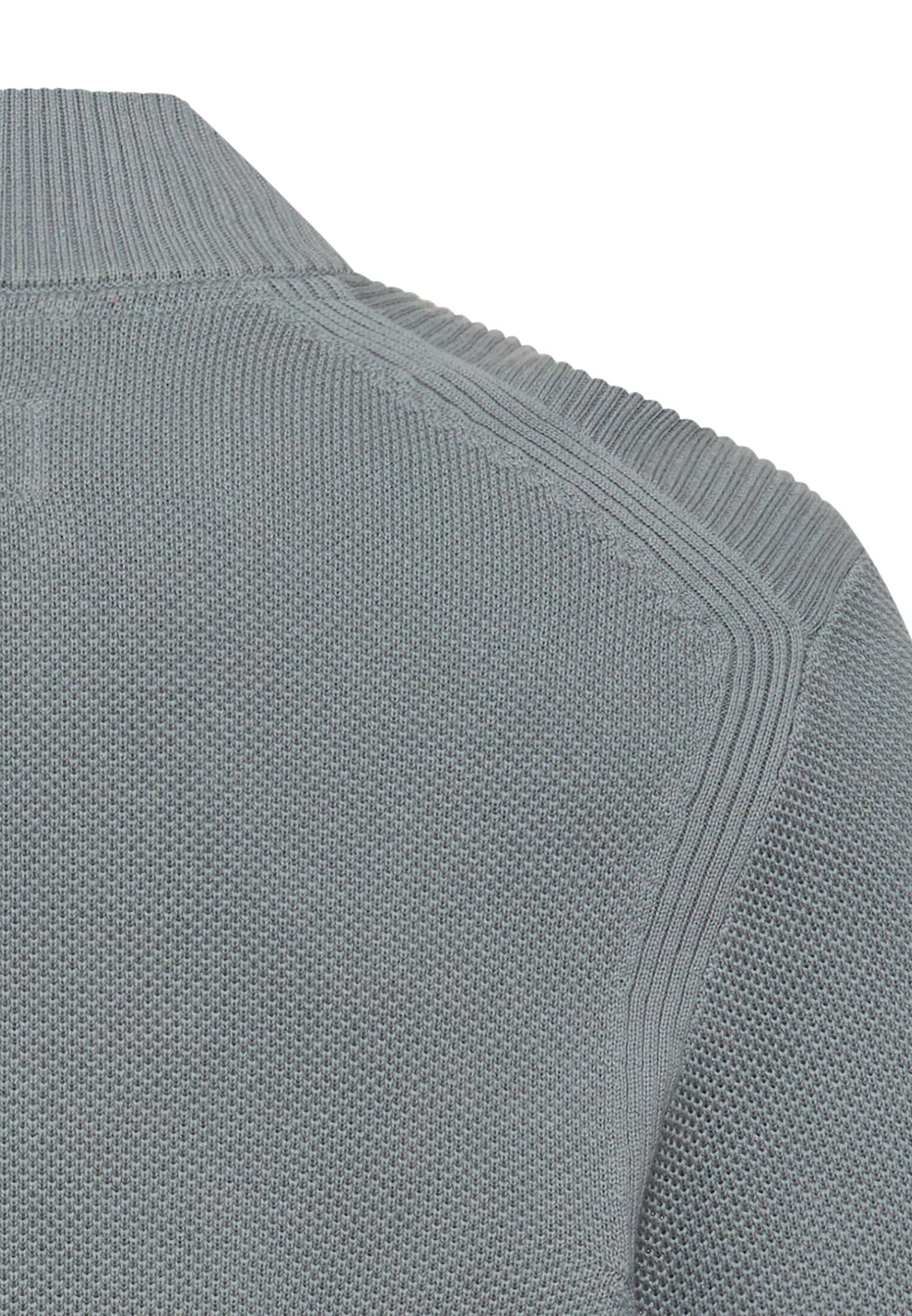camel active Strickjacke mit Reißverschluss und Stehkragen