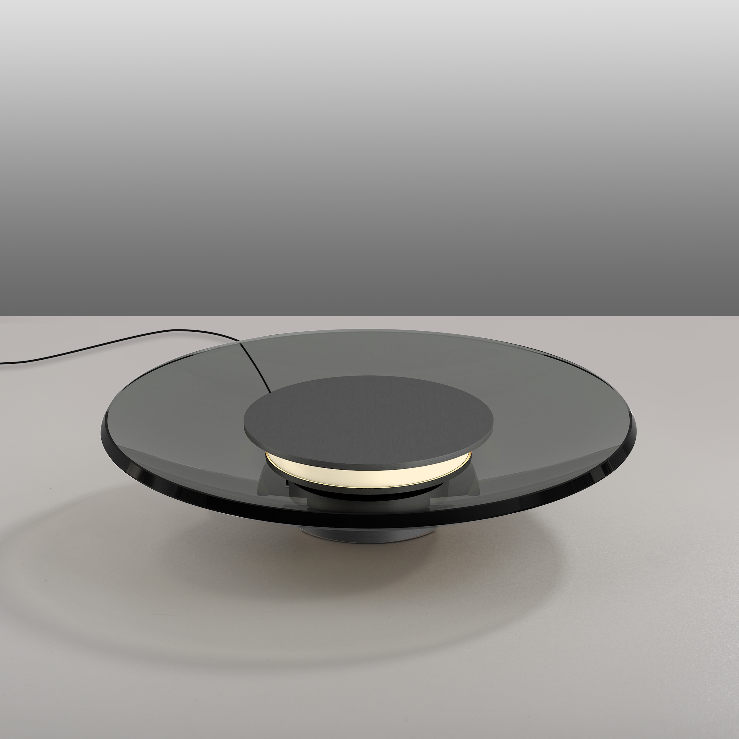 Neuhaus PURE LED Tischleuchte »PURE Moon« LED-Board 1 Stk. Warmweiß Stufenloses dimmen per Touchdimmer, Rauchglas