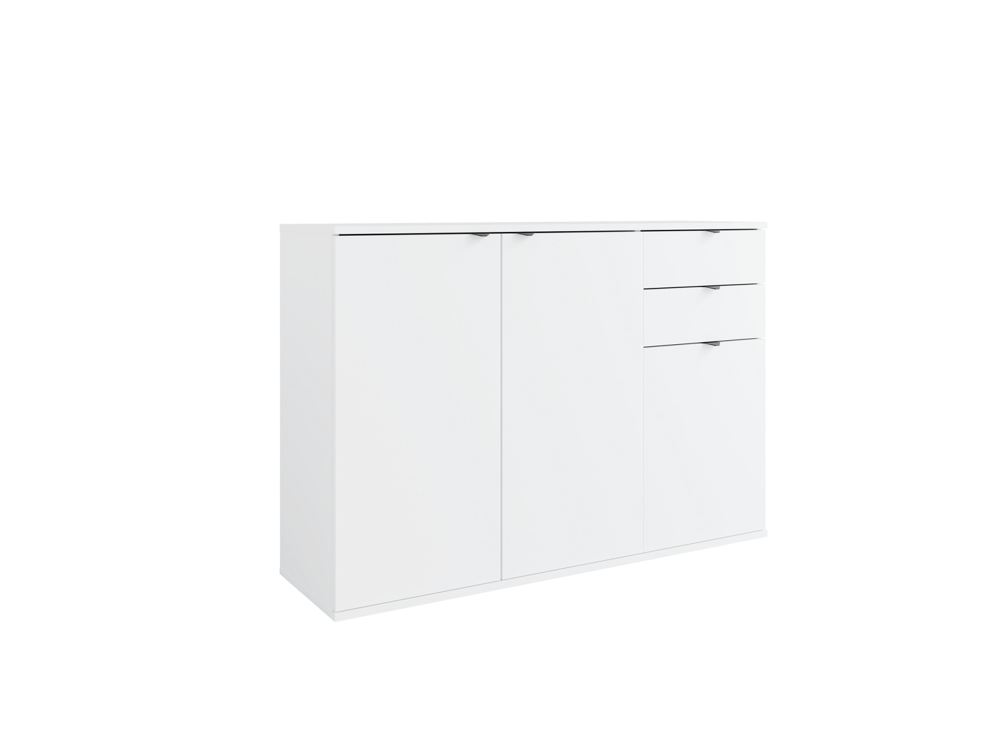 OTTO home Kommode »THALIAANA Sideboard mit 3 Türen und 2 Schubladen, Breite 120 cm« Schrank in 3 Farben erhältlich, schwarze Metallgriffe, viel Stauraum