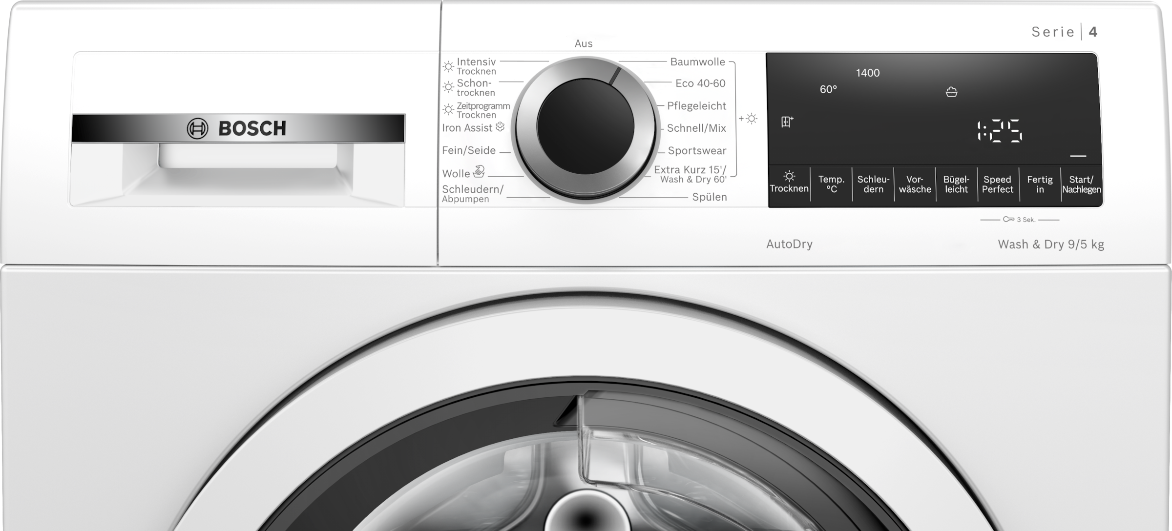 BOSCH Waschtrockner »WNA13441« Serie 4 9 kg /5 kg 70 dB(A)