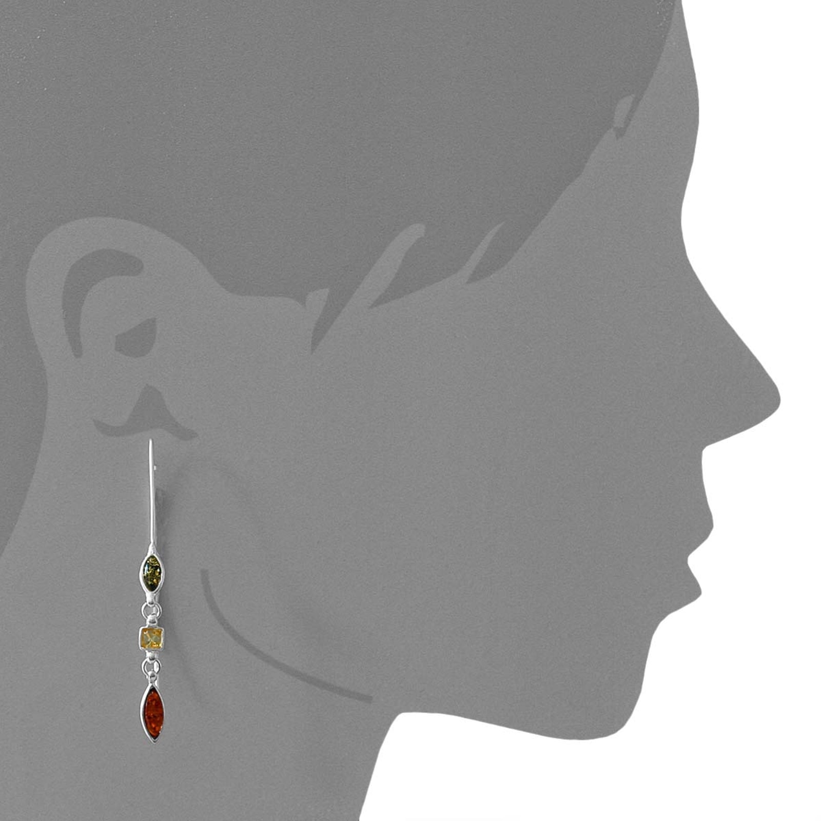 OSTSEE-SCHMUCK Paar Ohrhänger »- Ribba - Silber 925/000 - Bernstein«