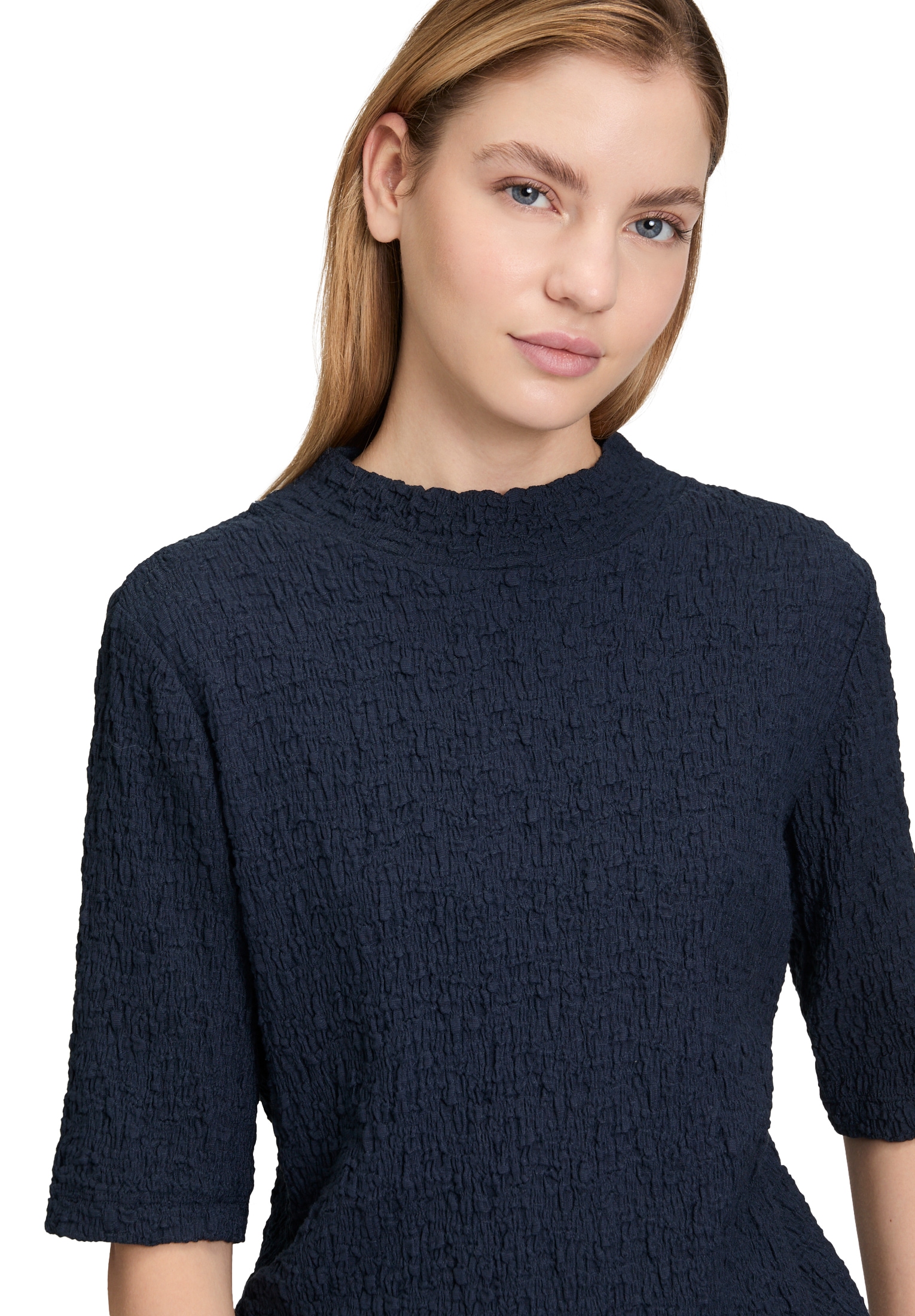 Betty Barclay Langarmshirt »Strukturshirt mit Stehkragen«