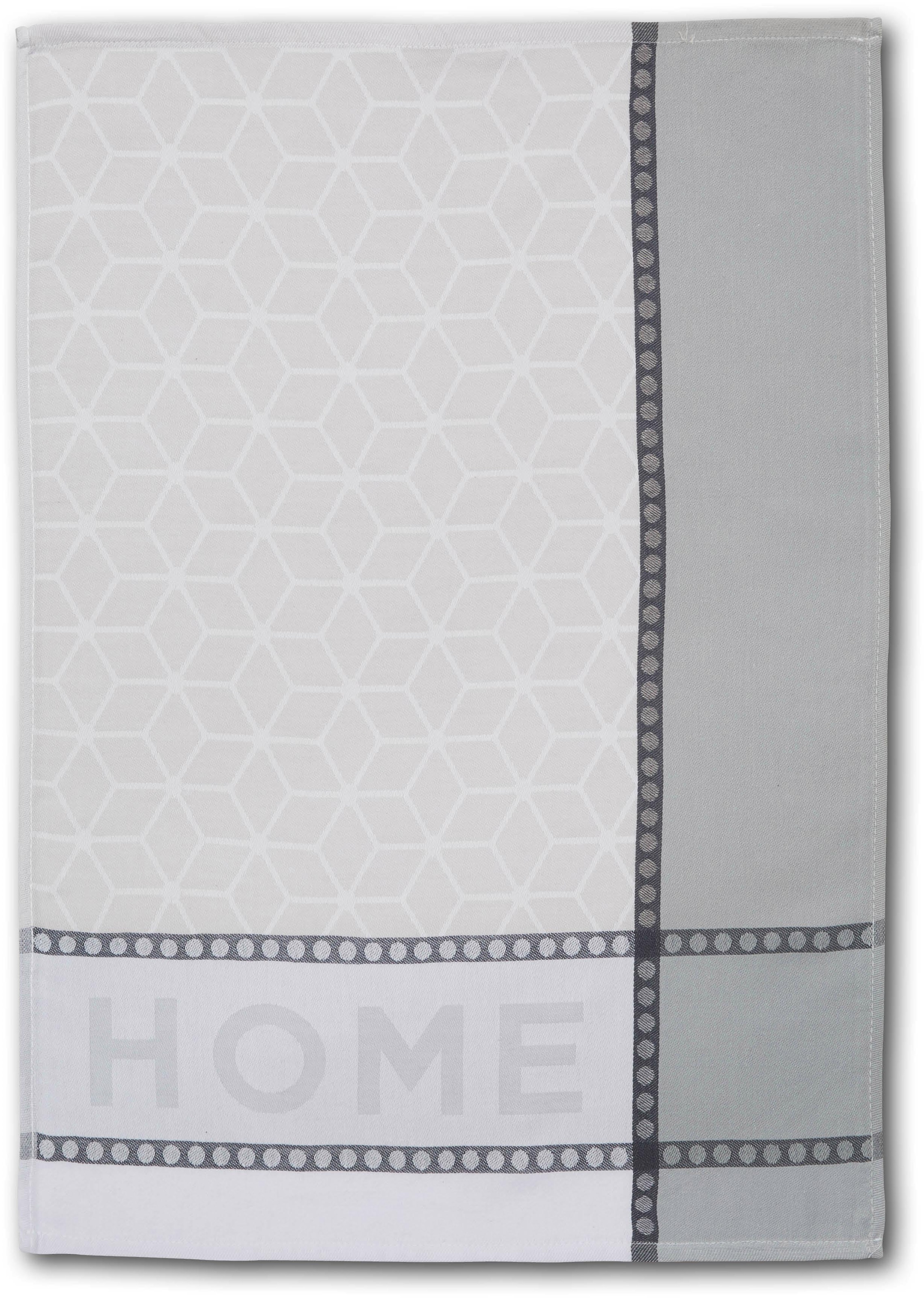 Dyckhoff Geschirrtuch »HOME / KITCHEN, Maße je Tuch ca. 50x70 cm«, (Set, 6 tlg.), mit zwei verschiedenen Motiven