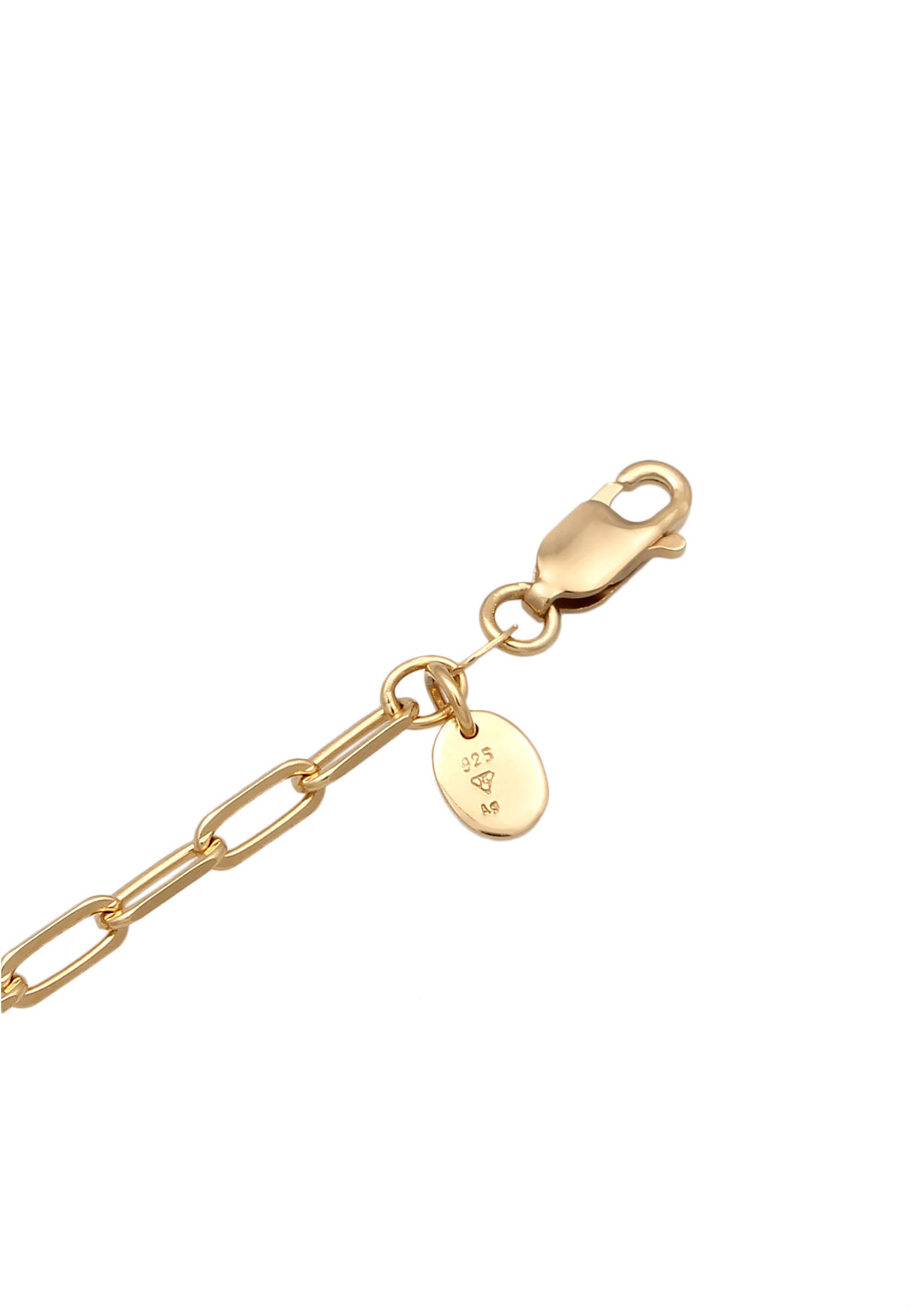 Elli Premium Silberkette »Halskette Marienbild Tropfen Quarz Grün 925 Sterling Silber vergoldet«