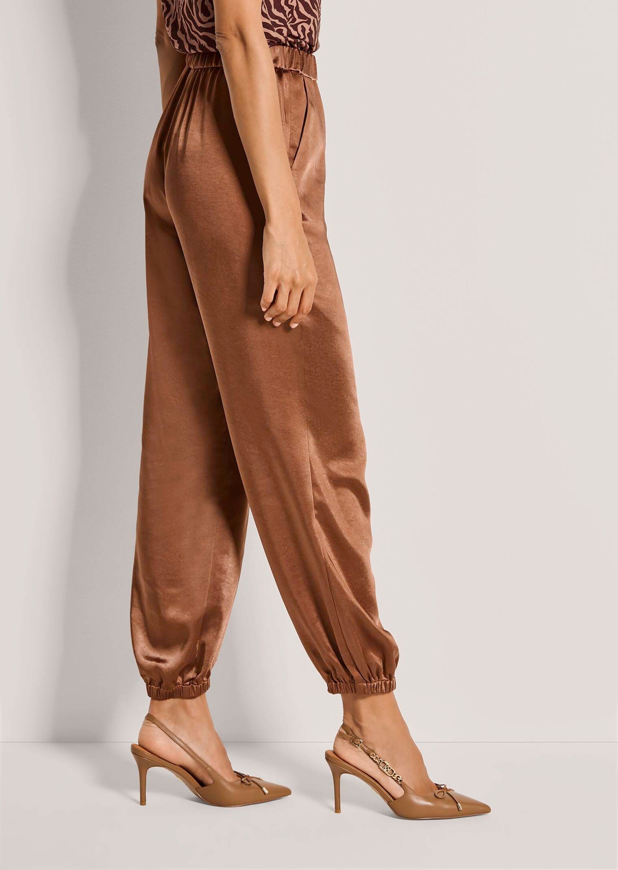 MADELEINE Stoffhose »Satinhose Stoffhose mit Schlupfbund«  Elastische Beinabschlüsse