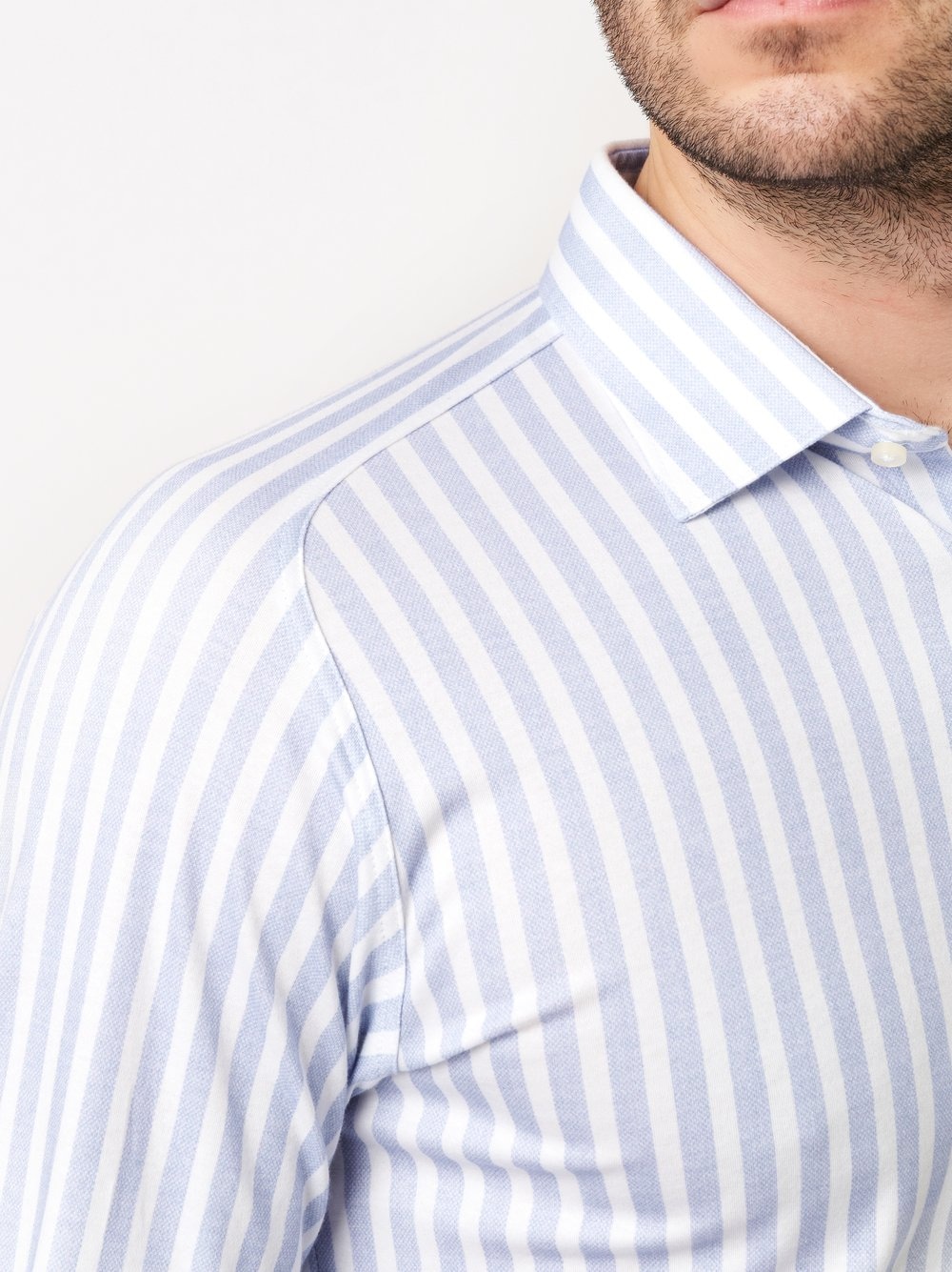DESOTO Langarmhemd »Casual Kent 1/1« Businesshemd, Kentkragen, Jersey, schmale Form